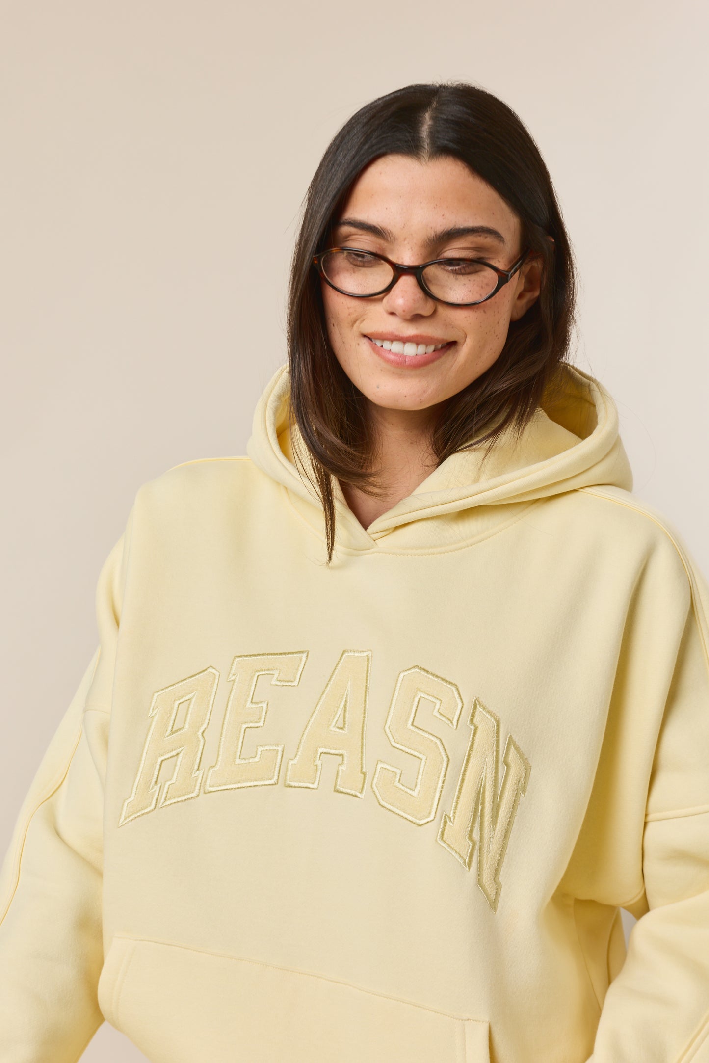 Oversized Branded Hoodie - Lemon Sorbet