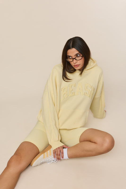 Oversized Branded Hoodie - Lemon Sorbet