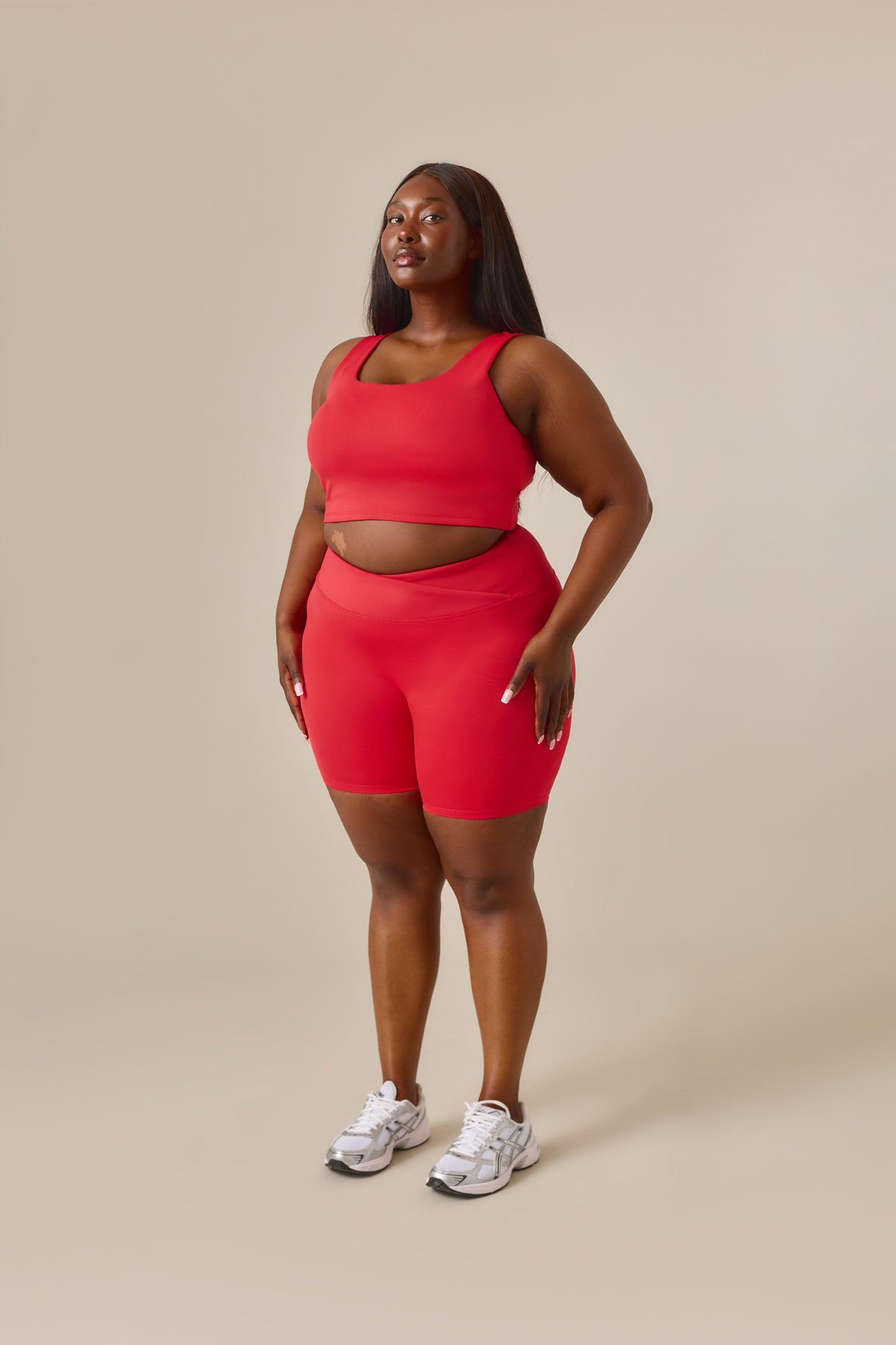 Smoothform Wrap Waistband Cycling Shorts - Jalapeño Red