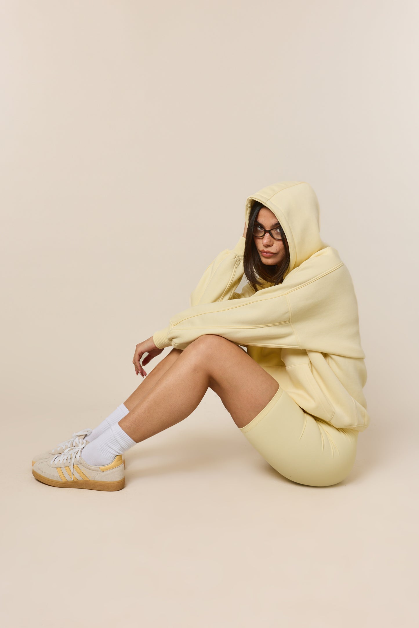 The Sculpt High Waist Cycling Shorts - Lemon Sorbet