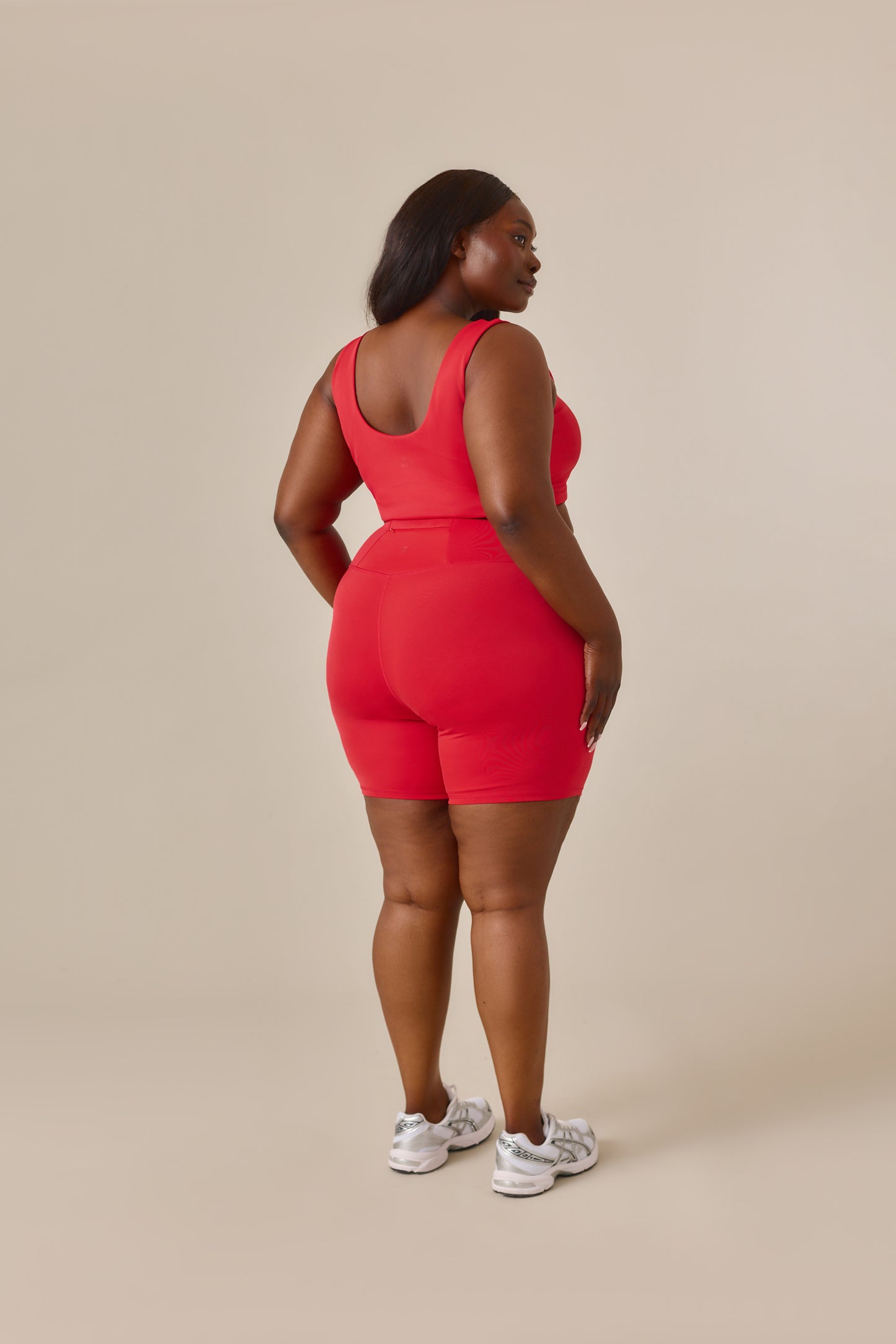 Smoothform Wrap Waistband Cycling Shorts - Jalapeño Red