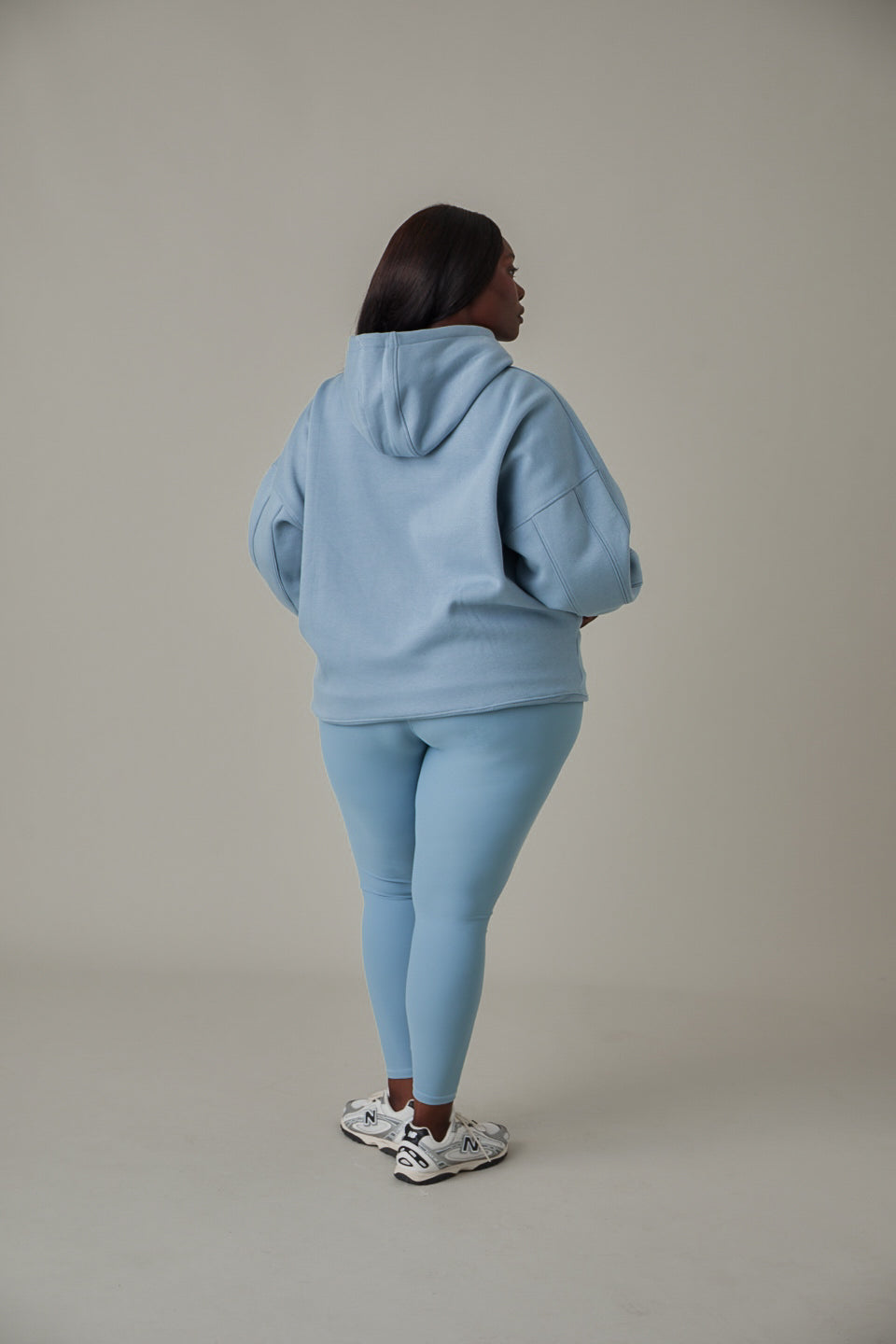 Oversized Branded Hoodie - Spring Lake Blue