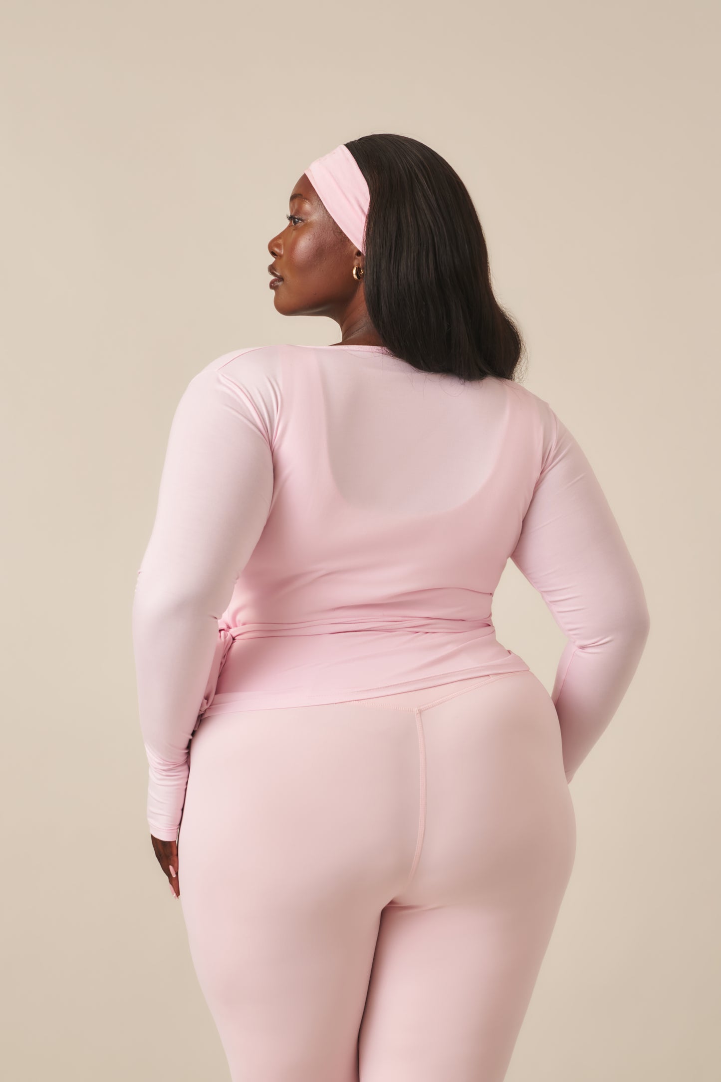 Ballet Wrap Long Sleeve Top - Ballerina Pink