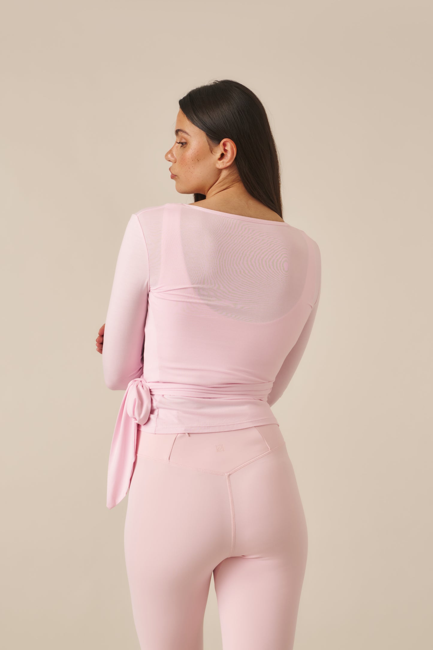 Ballet Wrap Long Sleeve Top - Ballerina Pink