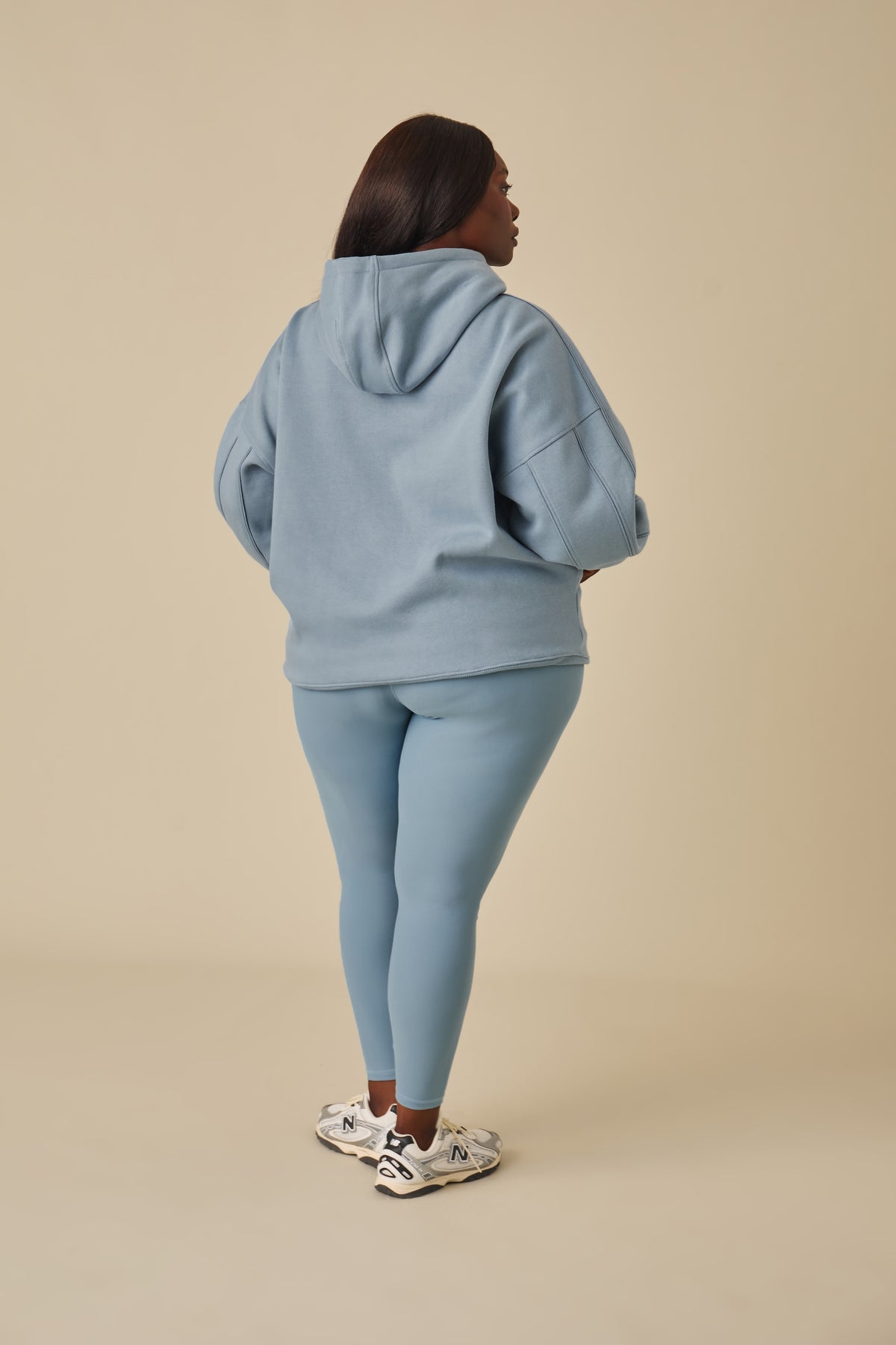 Oversized Branded Hoodie - Spring Lake Blue