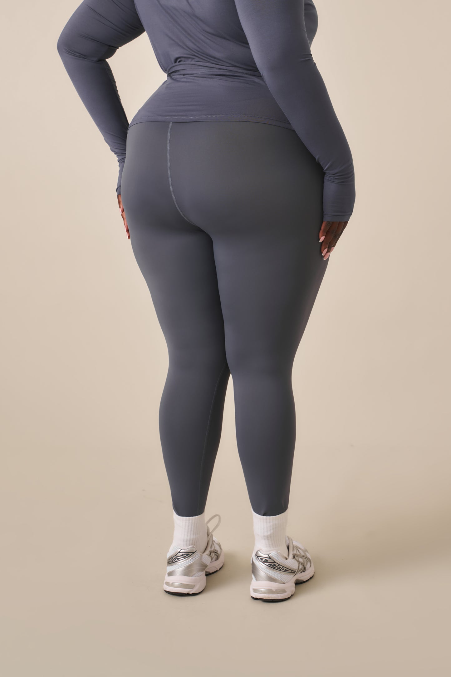 Smoothform Wrap Waistband High Waist Leggings - Slate Blue
