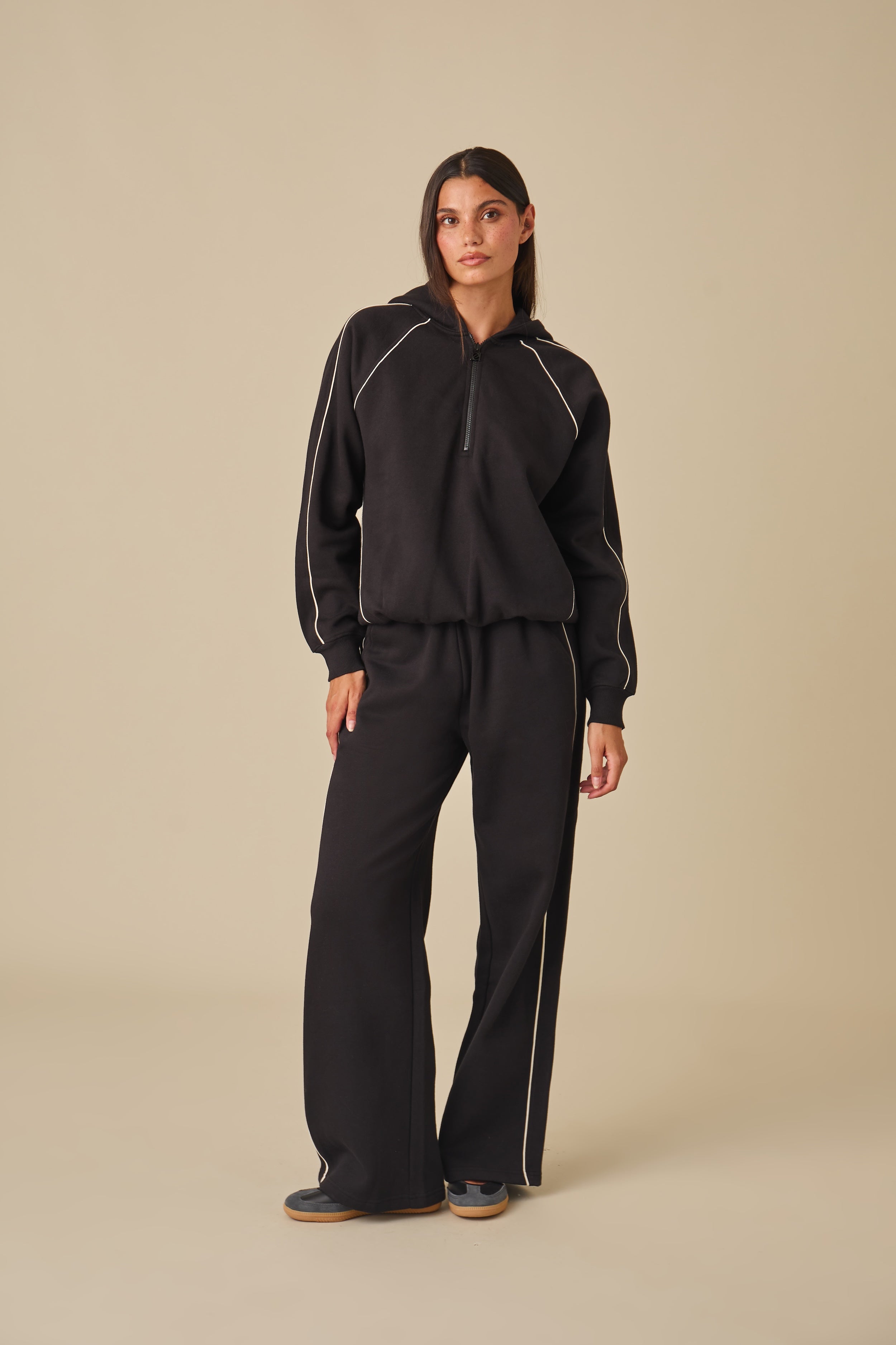 【SECRET】-Tracksuit- Black セットアップ　廃盤モデル Zip Through Hooded 2 In 1 Tracksuit - Core Black – reasn