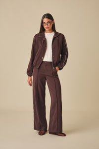 Adjustable Waist Smart Trousers - Espresso