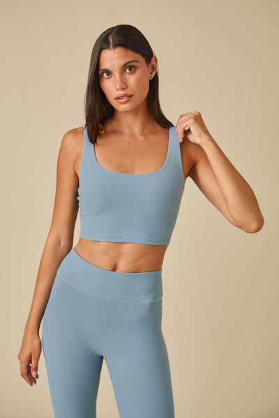 The Sculpt Built In Sports Bra - Spring Lake Blue