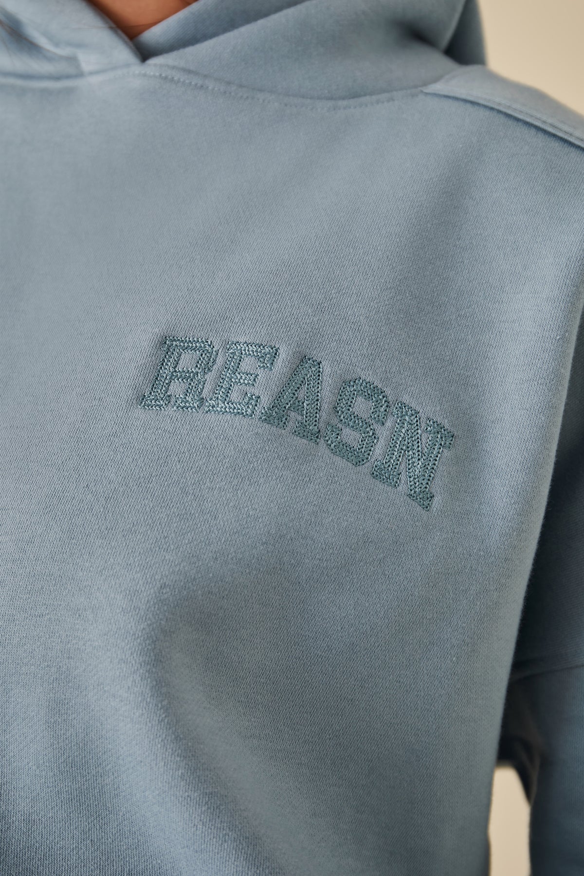 Oversized Branded Hoodie - Spring Lake Blue