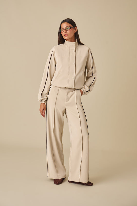 Adjustable Waist Smart Joggers - Stone