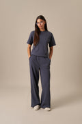 Rib Short Sleeve 2 In 1 - Slate Blue