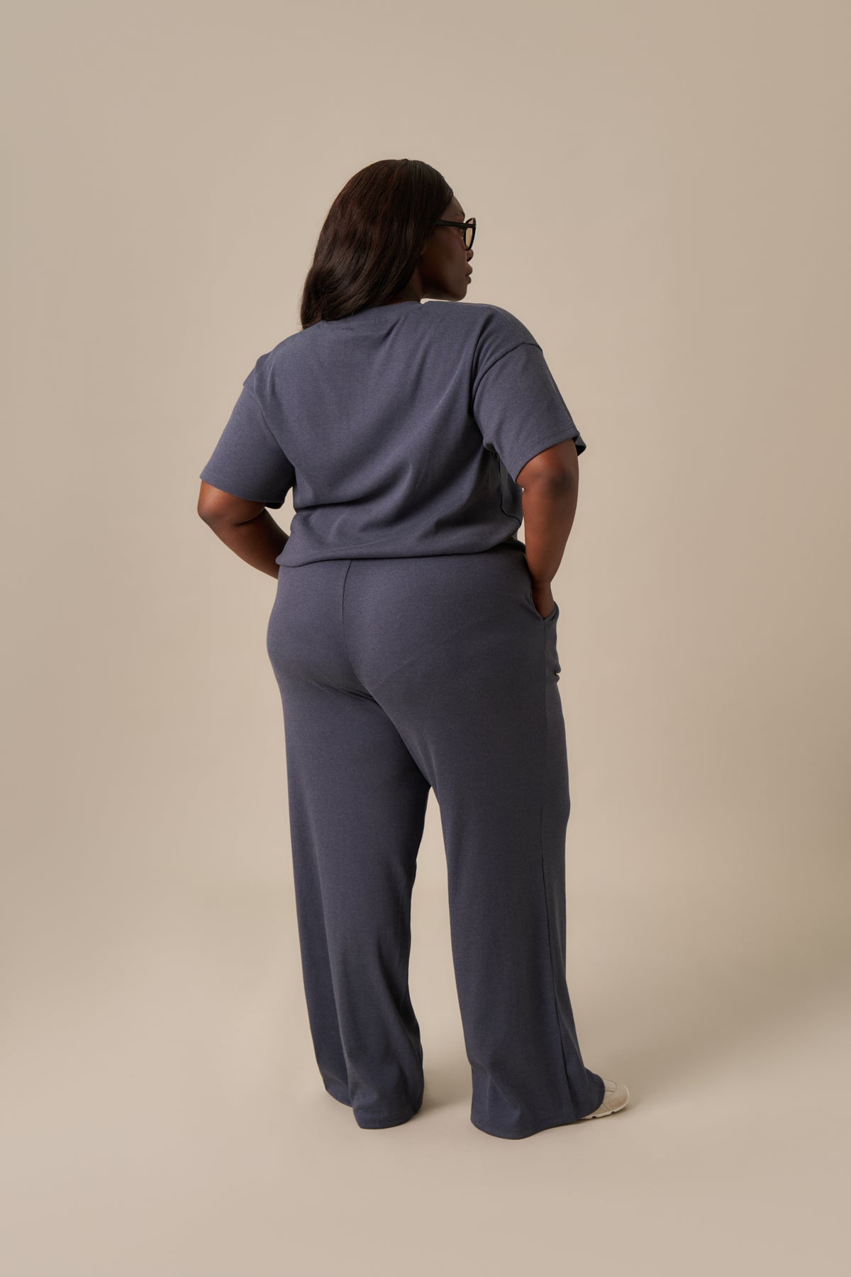 Rib Short Sleeve 2 In 1 - Slate Blue