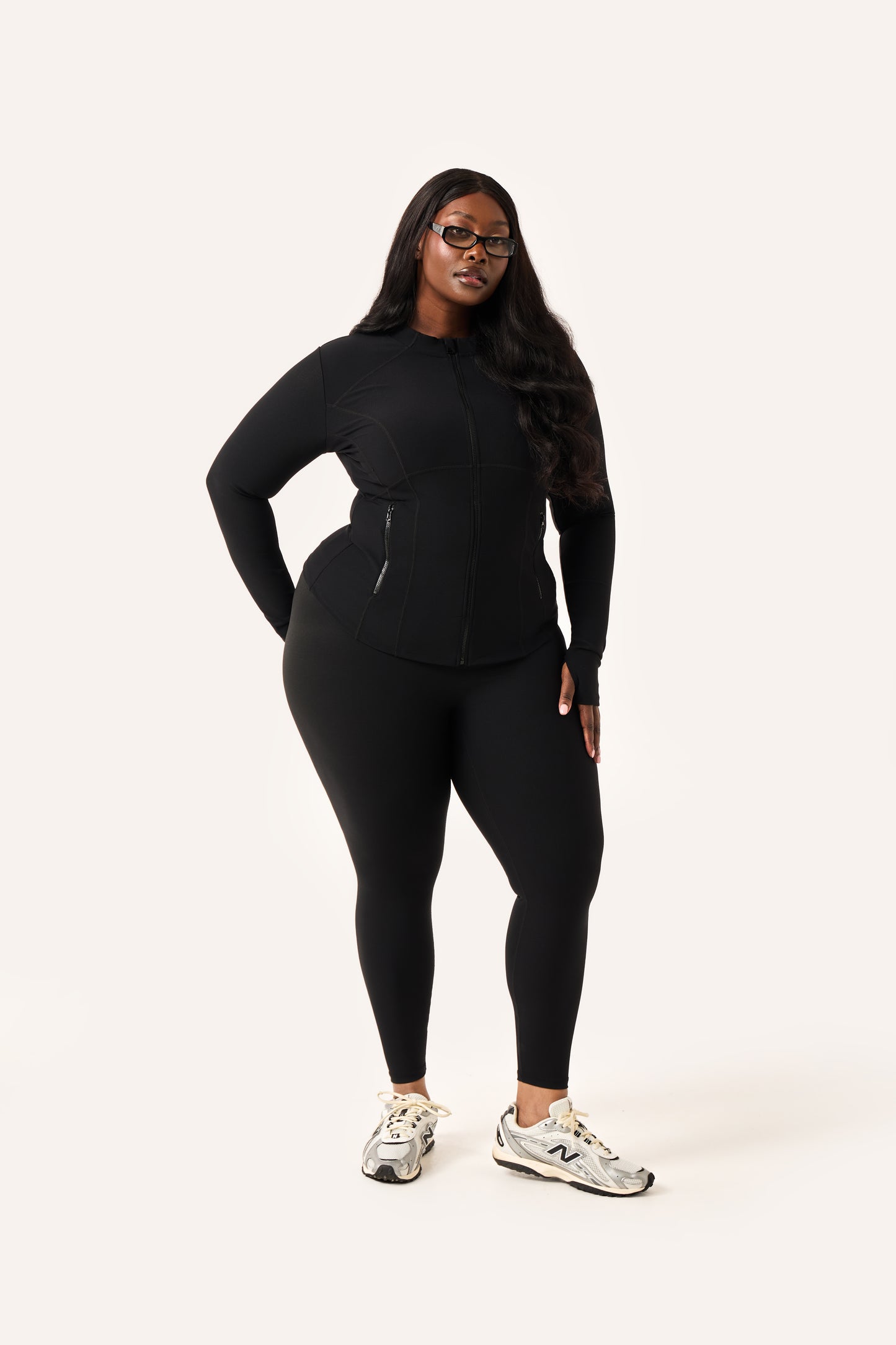 The Sculpt Zip Through Jacket - Core Black