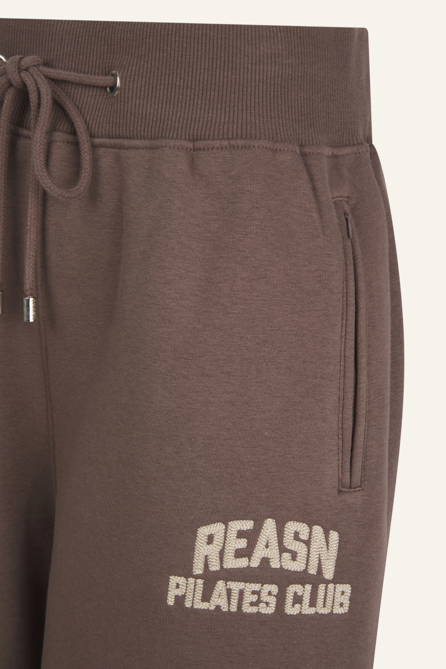 High Waist Wide Leg Joggers - Plum Truffle