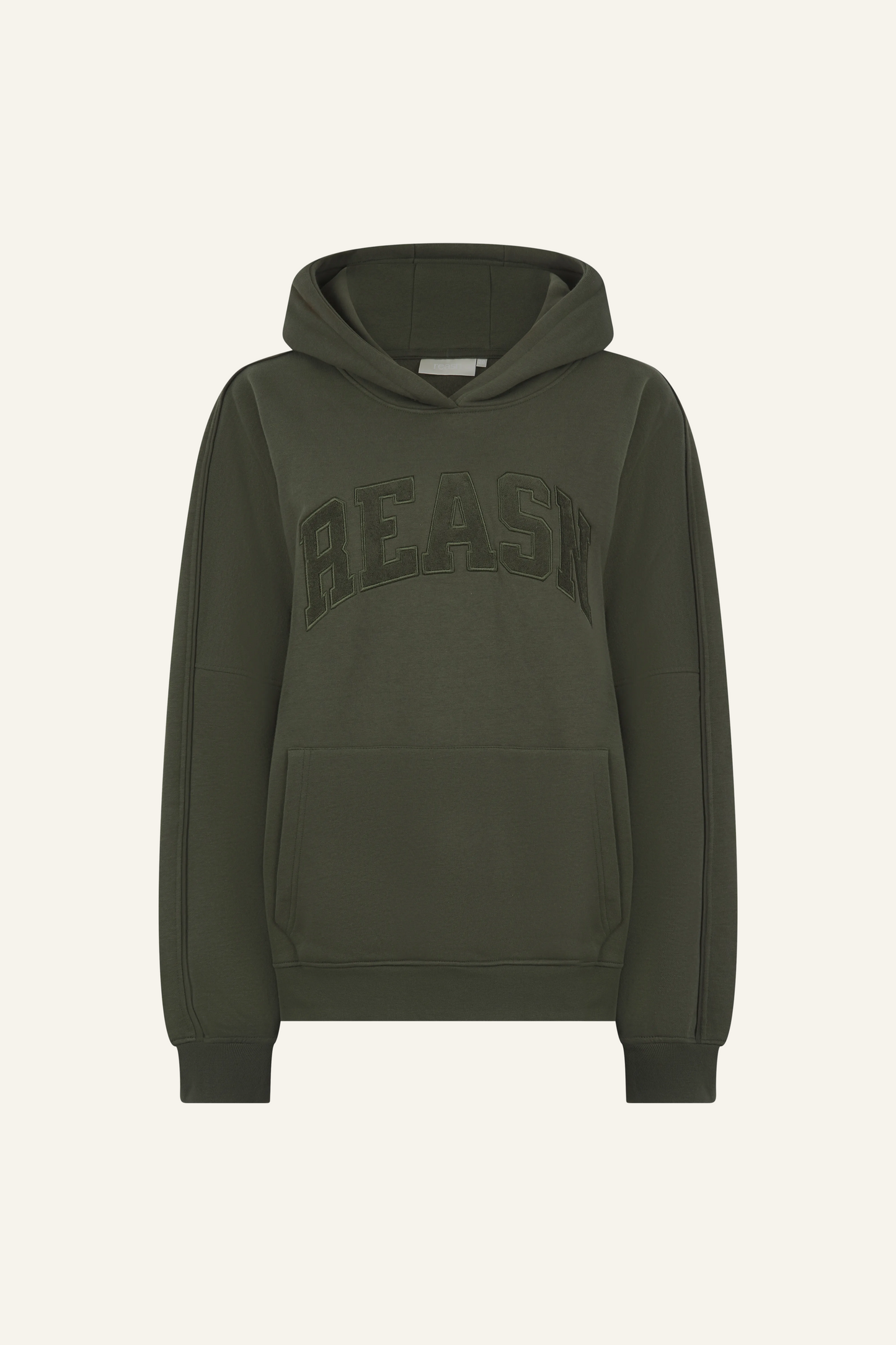 Oversized Branded Hoodie - Dusty Khaki