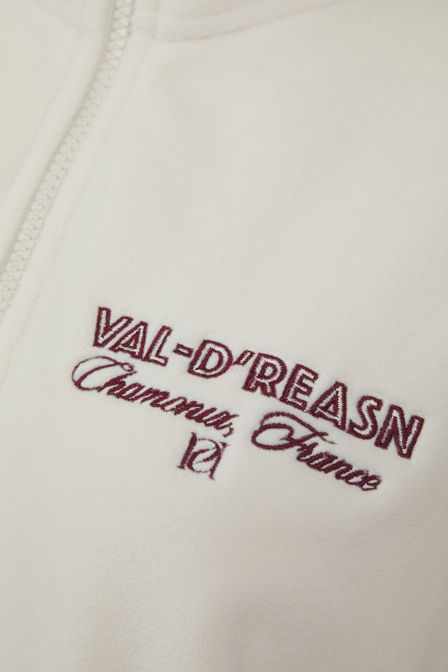 Oversized Apres Ski Fleece Quarter Zip Sweatshirt - Crème