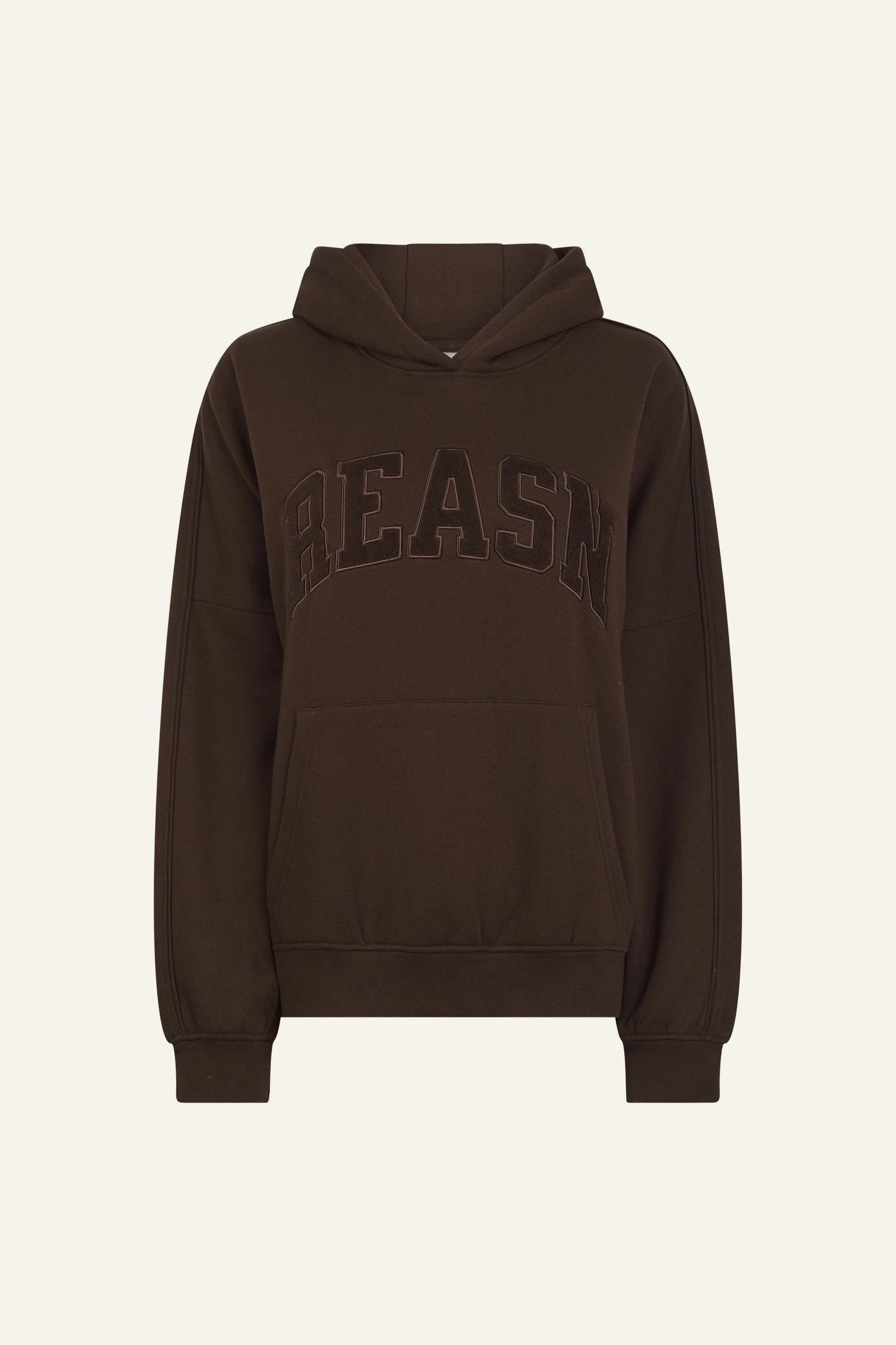 Oversized Branded Hoodie - Espresso