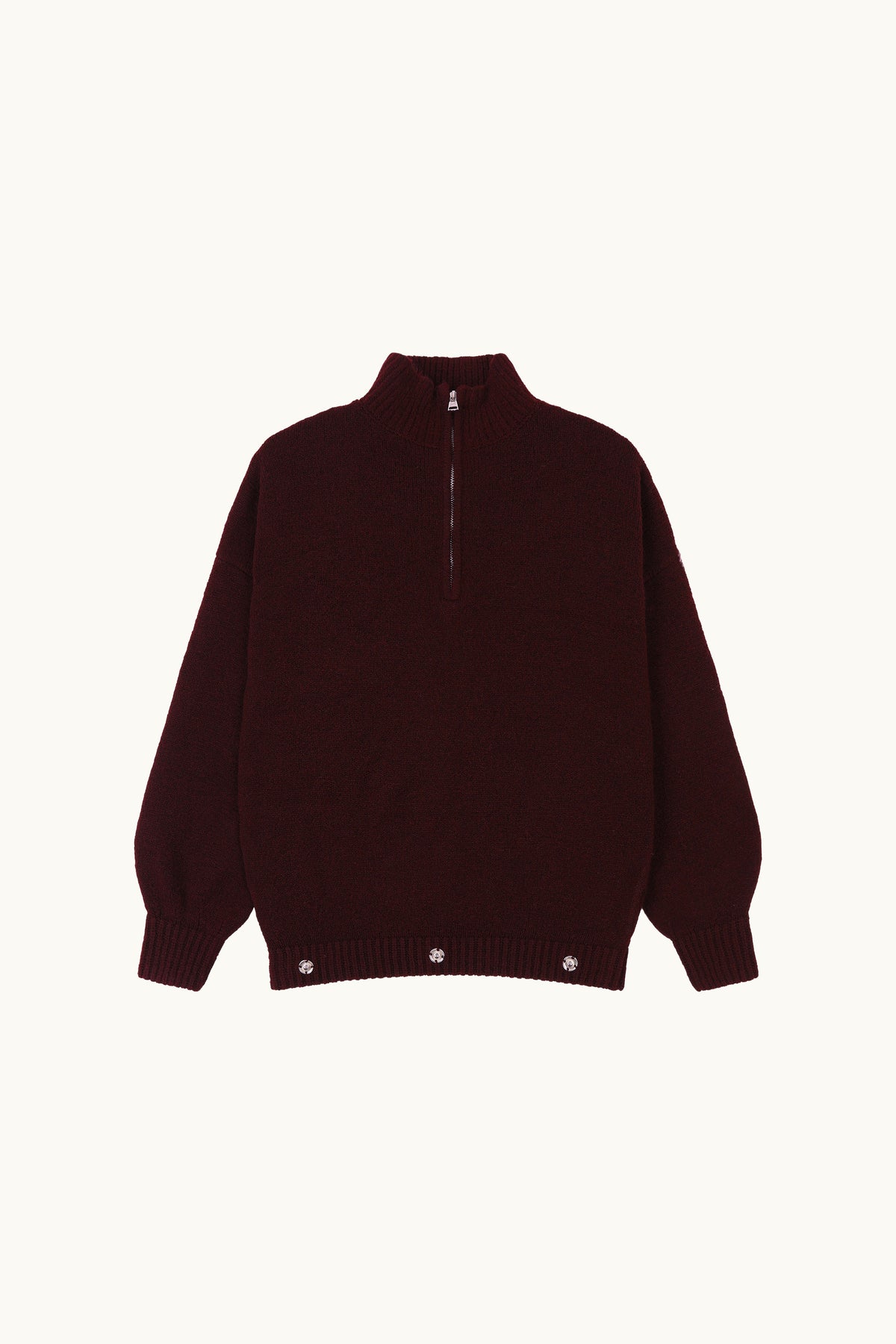 Quarter Zip Knitted 2 In 1 Co Ord - Fig