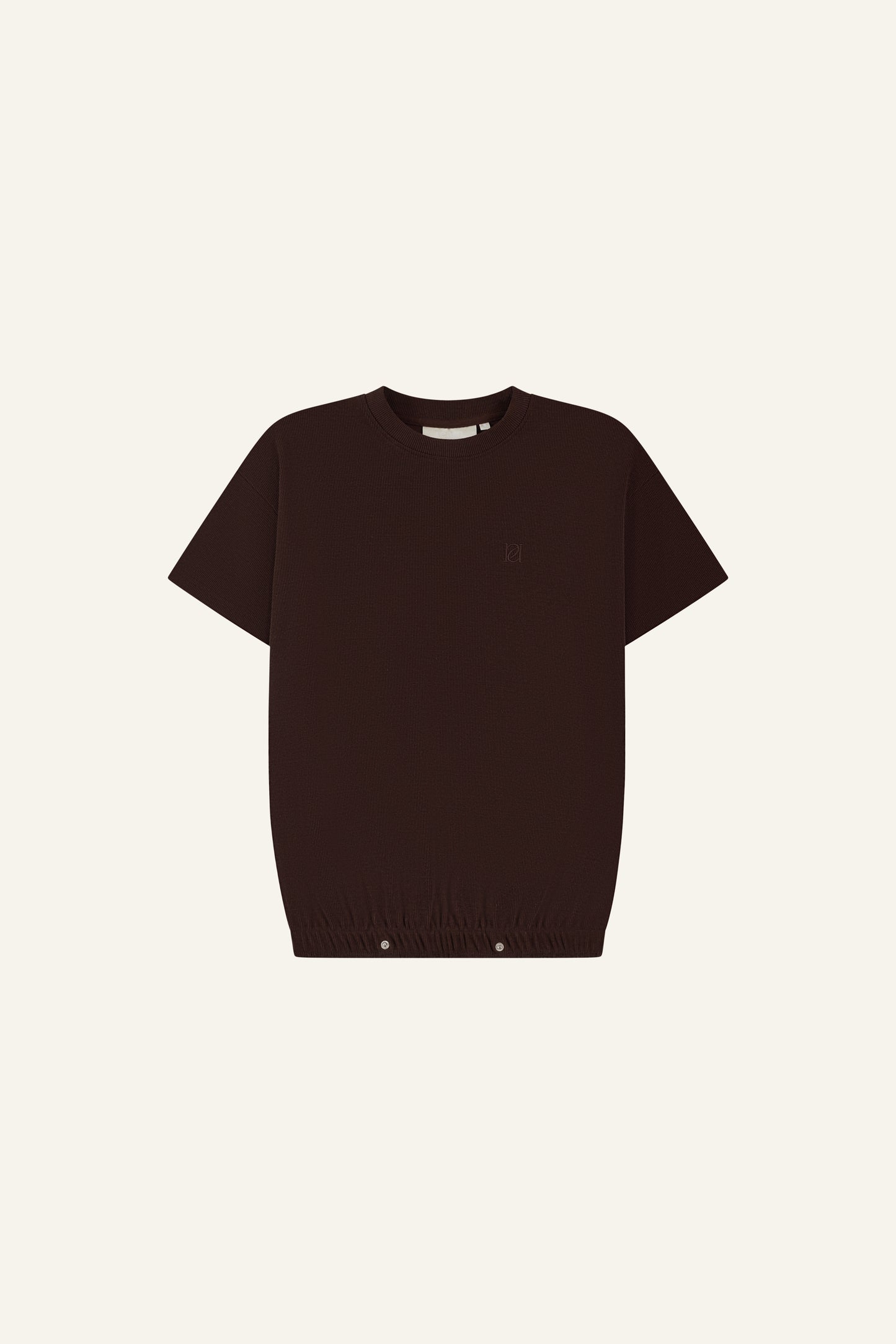 Rib Short Sleeve 2 In 1 - Espresso