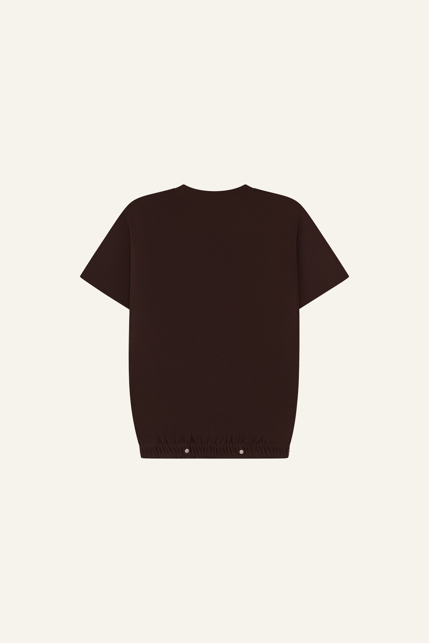 Rib Short Sleeve 2 In 1 - Espresso