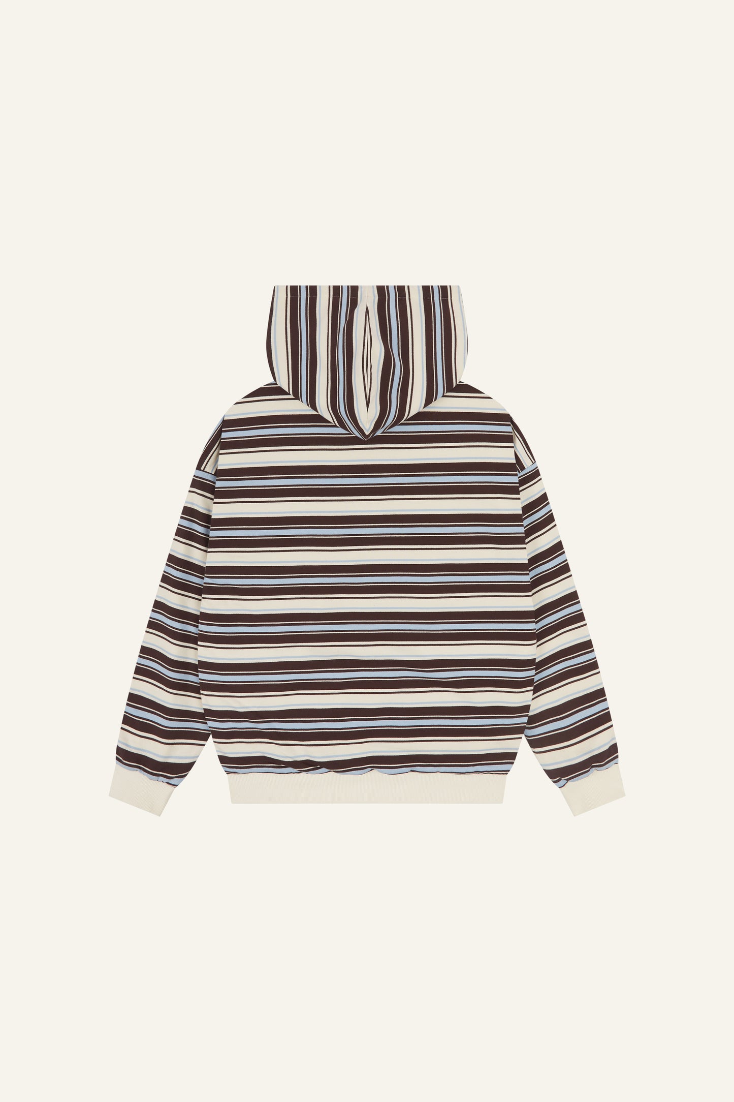 Reversible Stripe Oversized Hoodie - Crème