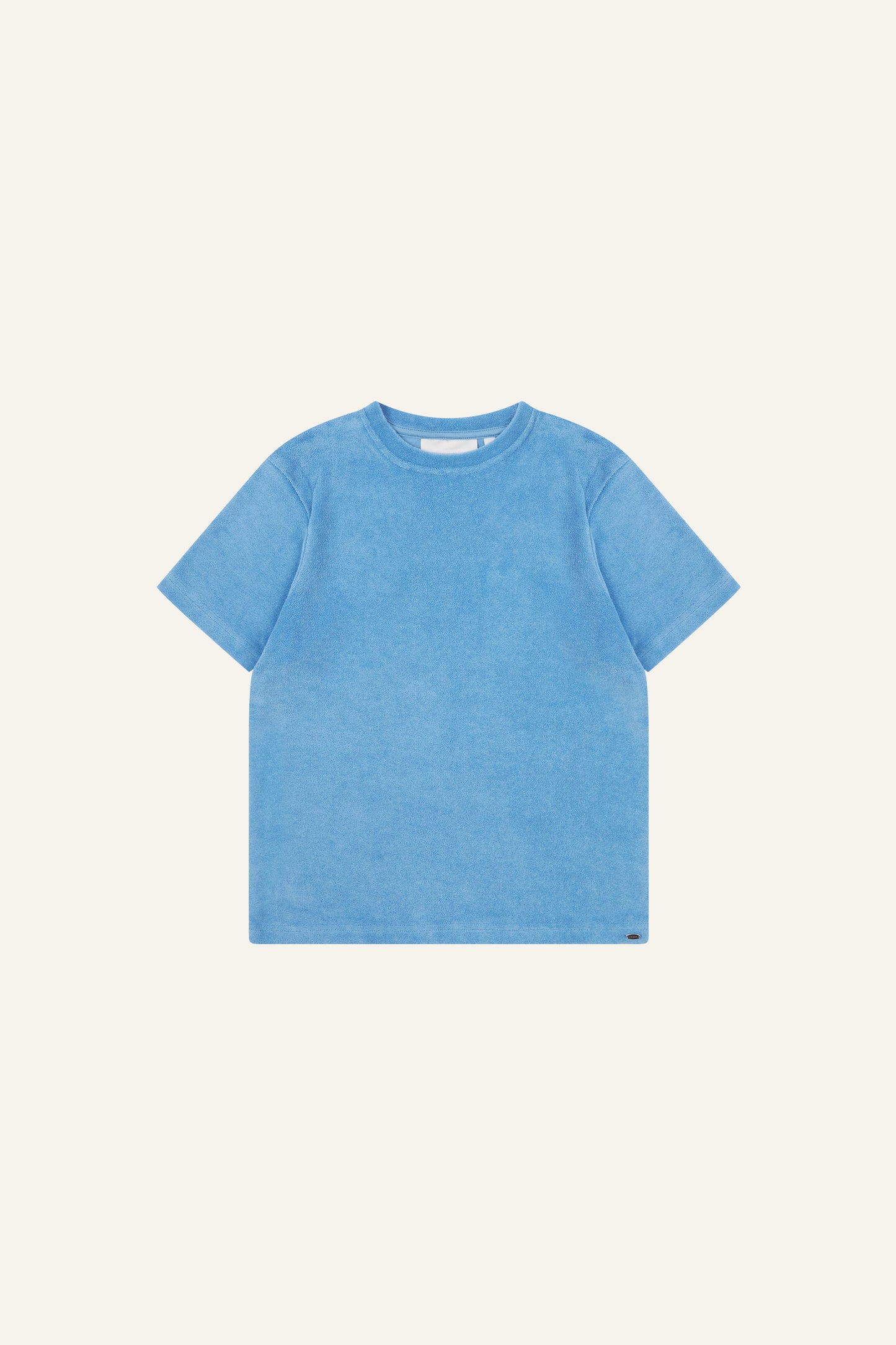 Towelling Short Sleeve T Shirt - Aqua