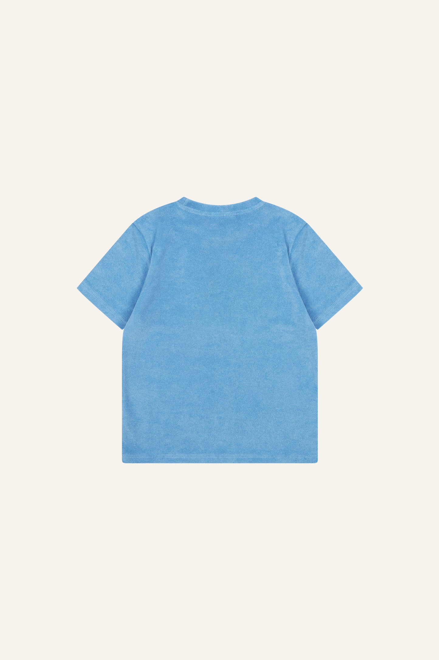 Towelling Short Sleeve T Shirt - Aqua