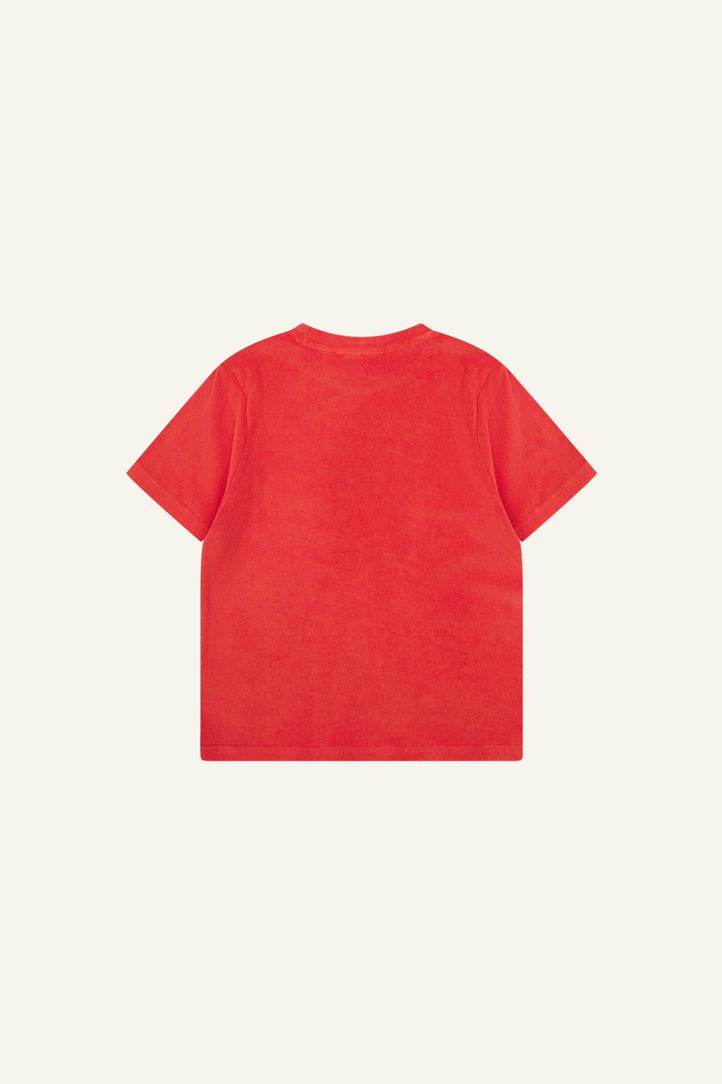 Towelling Short Sleeve T Shirt - Coral