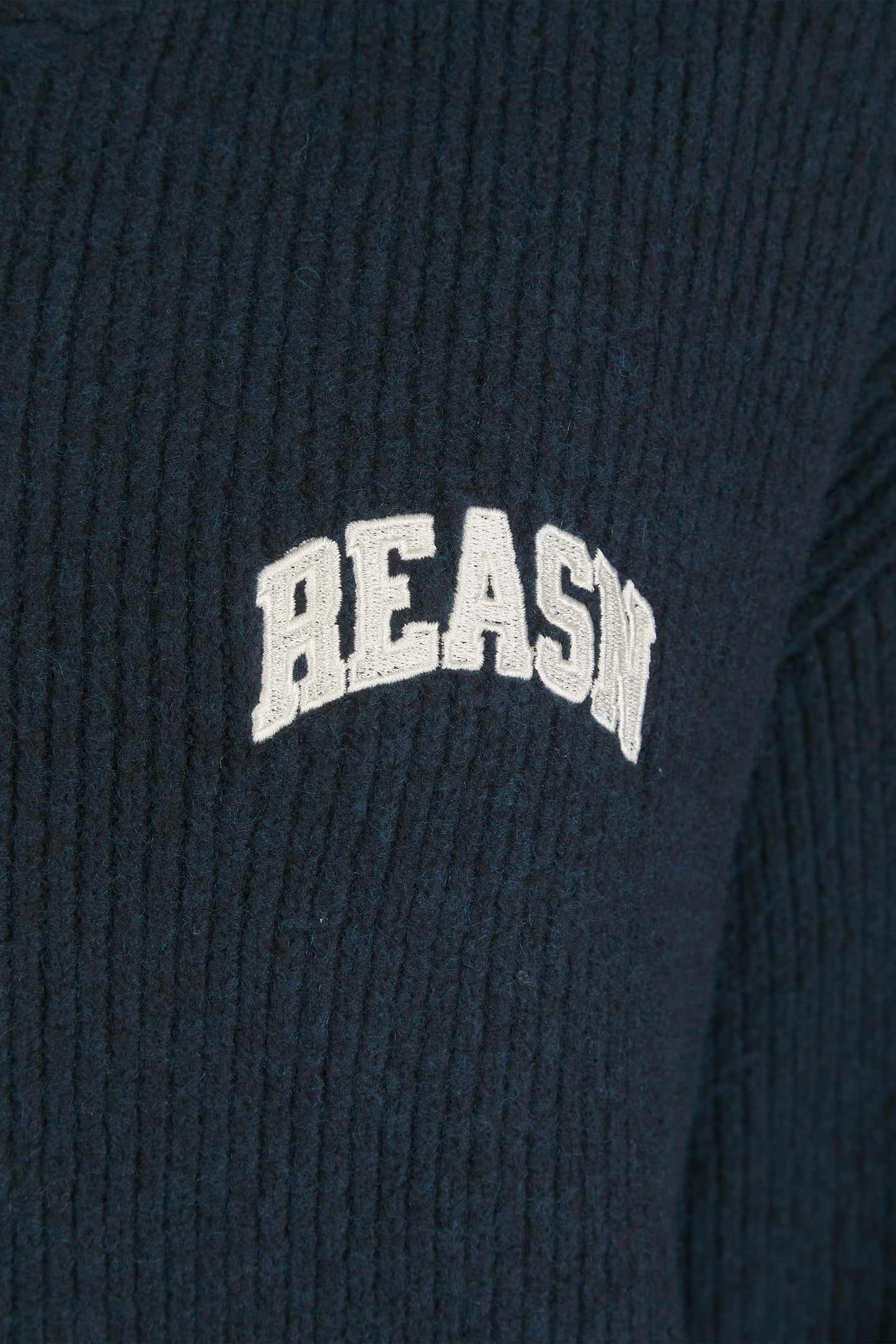 Oversized Premium Knitted Hoodie - Midnight Blue