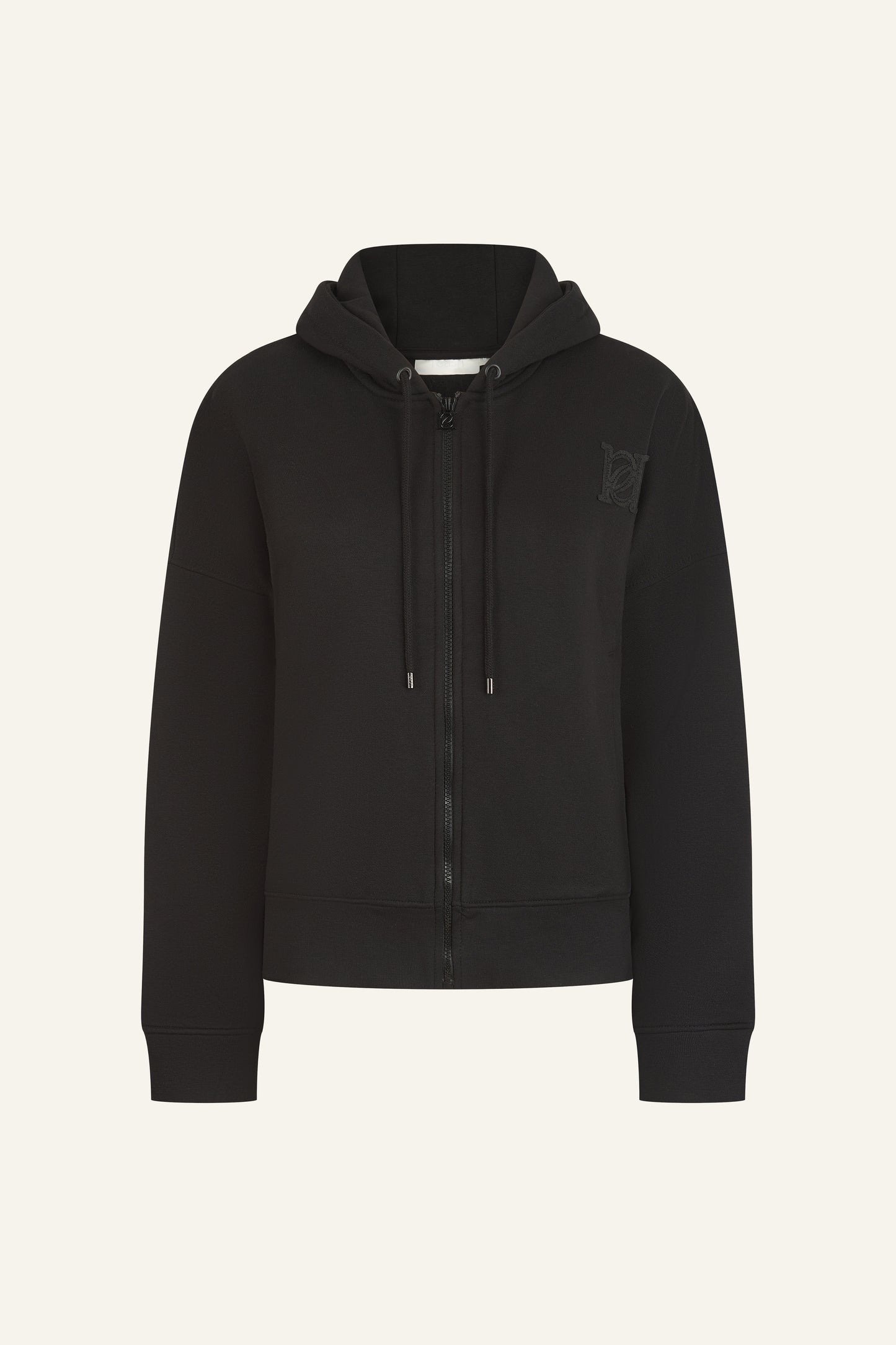 Zip Through Hoodie - Core Black