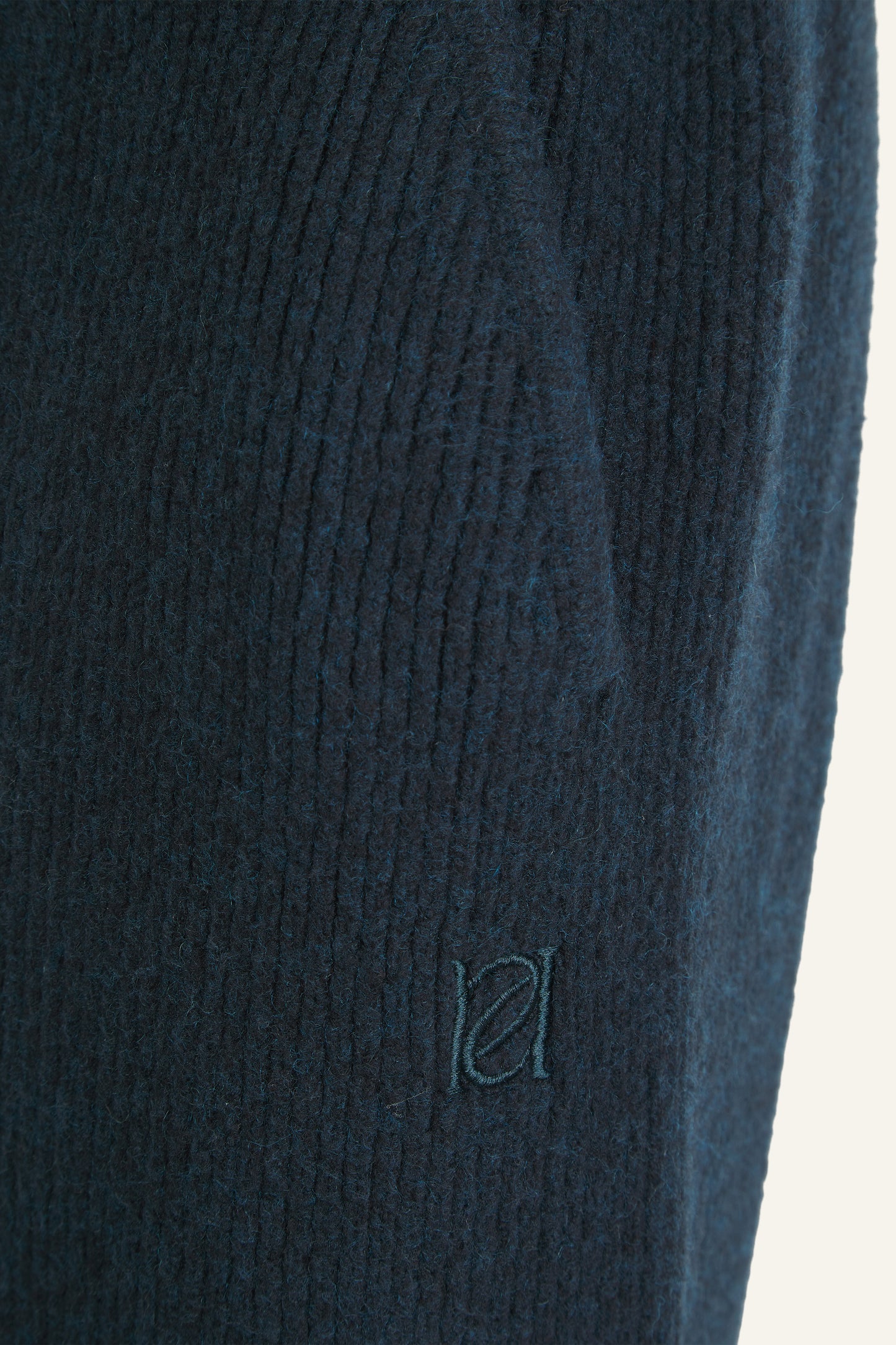 Wide Leg Premium Knitted Trousers - Midnight Blue