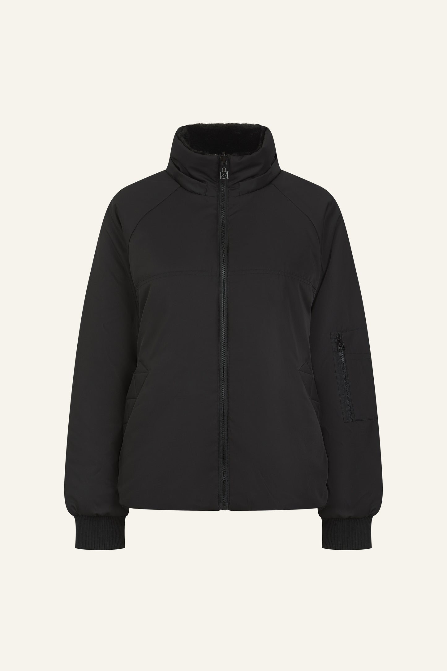 Reversible Faux Fur Coat - Core Black