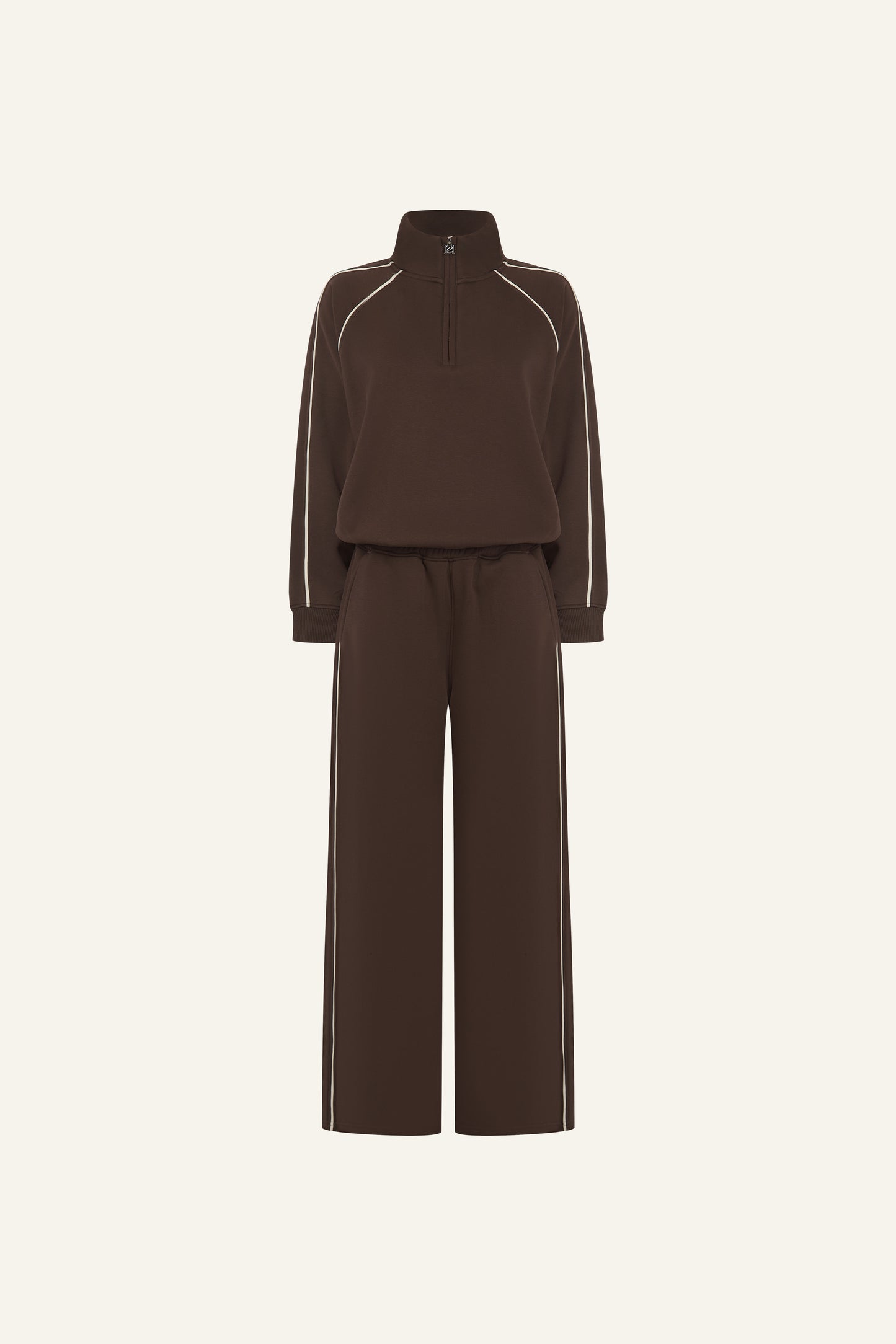 Quarter Zip 2 in 1 Tracksuit - Espresso