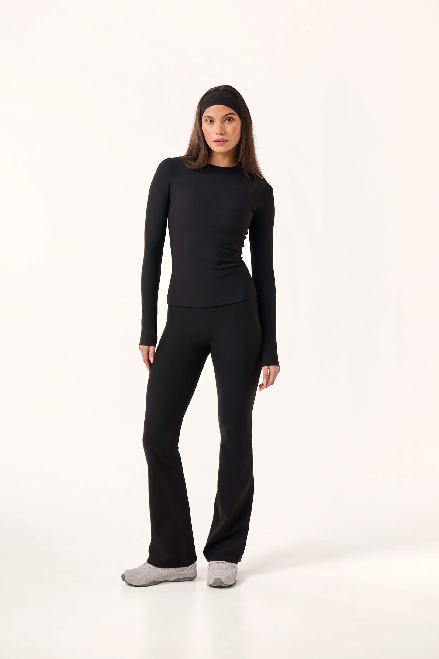 The Sculpt Crew Neck Built In Bra Top - Core Black