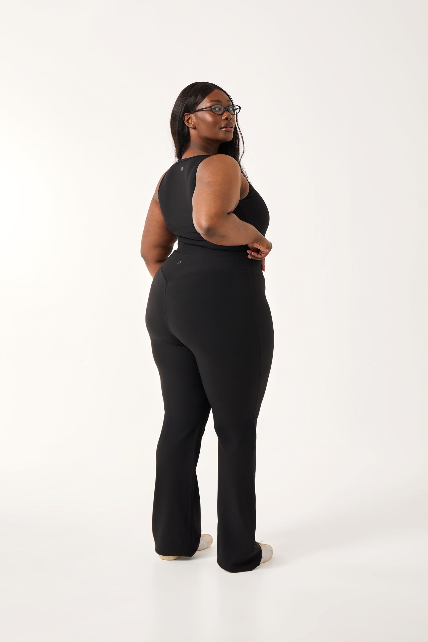 The Sculpt Built In Bra Racer Neck Bodysuit - Core Black