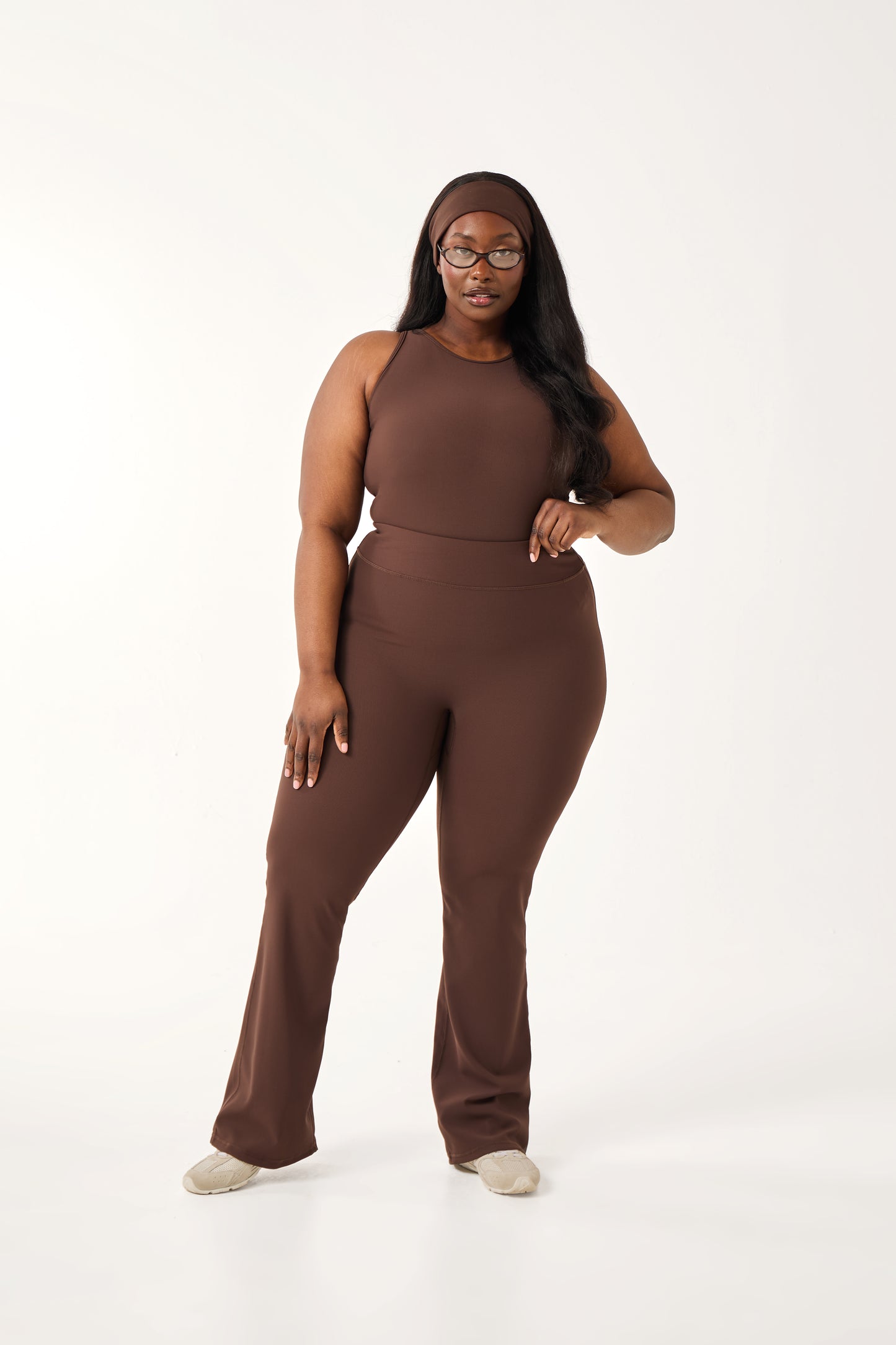 The Sculpt Flare Leg Trouser - Espresso