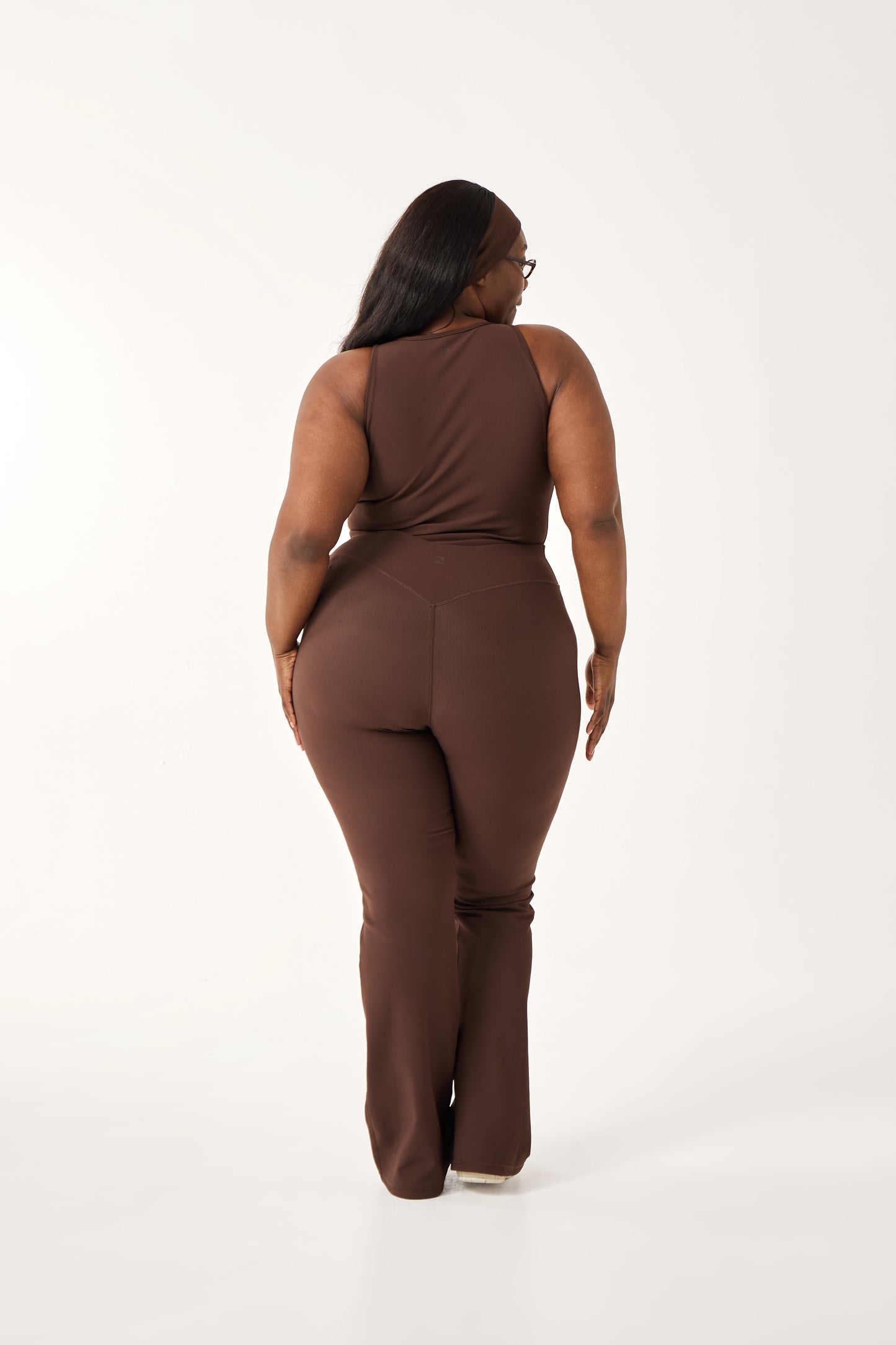 The Sculpt Flare Leg Trouser - Espresso