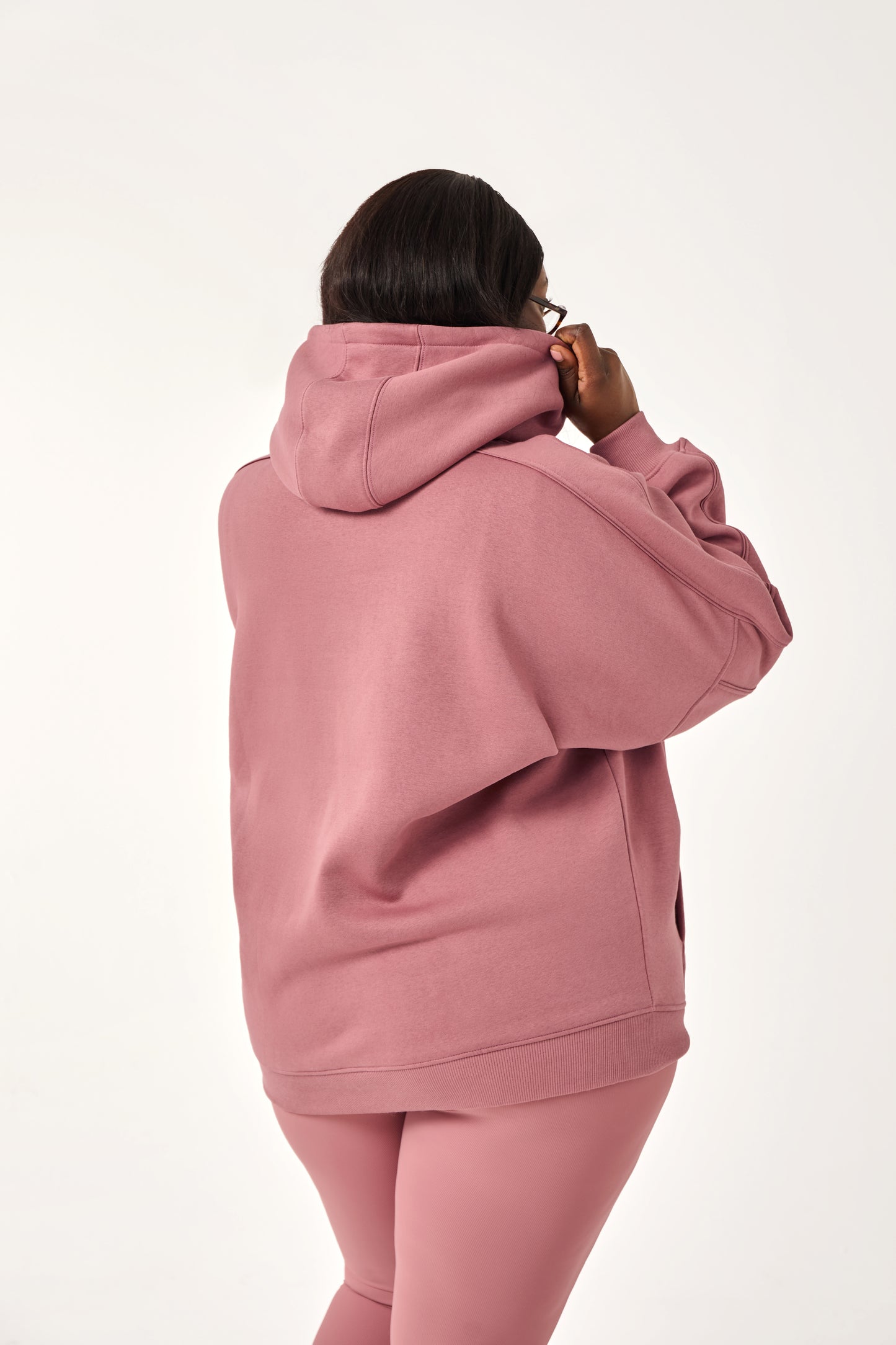 Oversized Branded Hoodie - Blush Pink