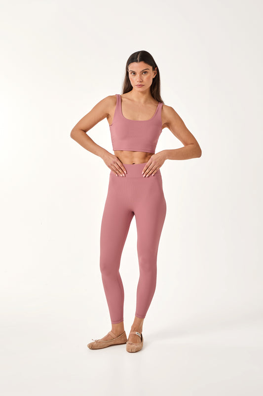 The Sculpt High Waist Leggings - Blush Pink