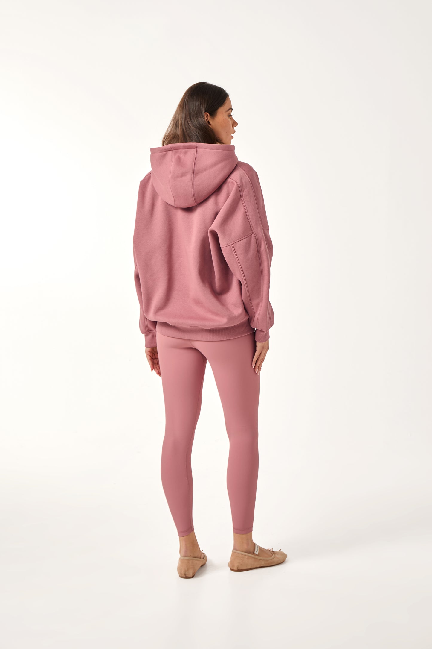 Oversized Branded Hoodie - Blush Pink