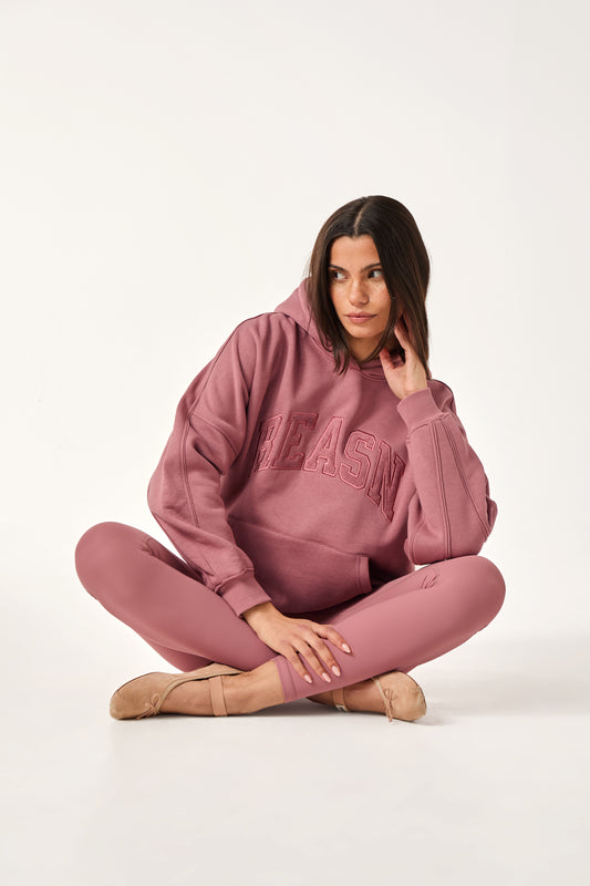 Oversized Branded Hoodie - Blush Pink