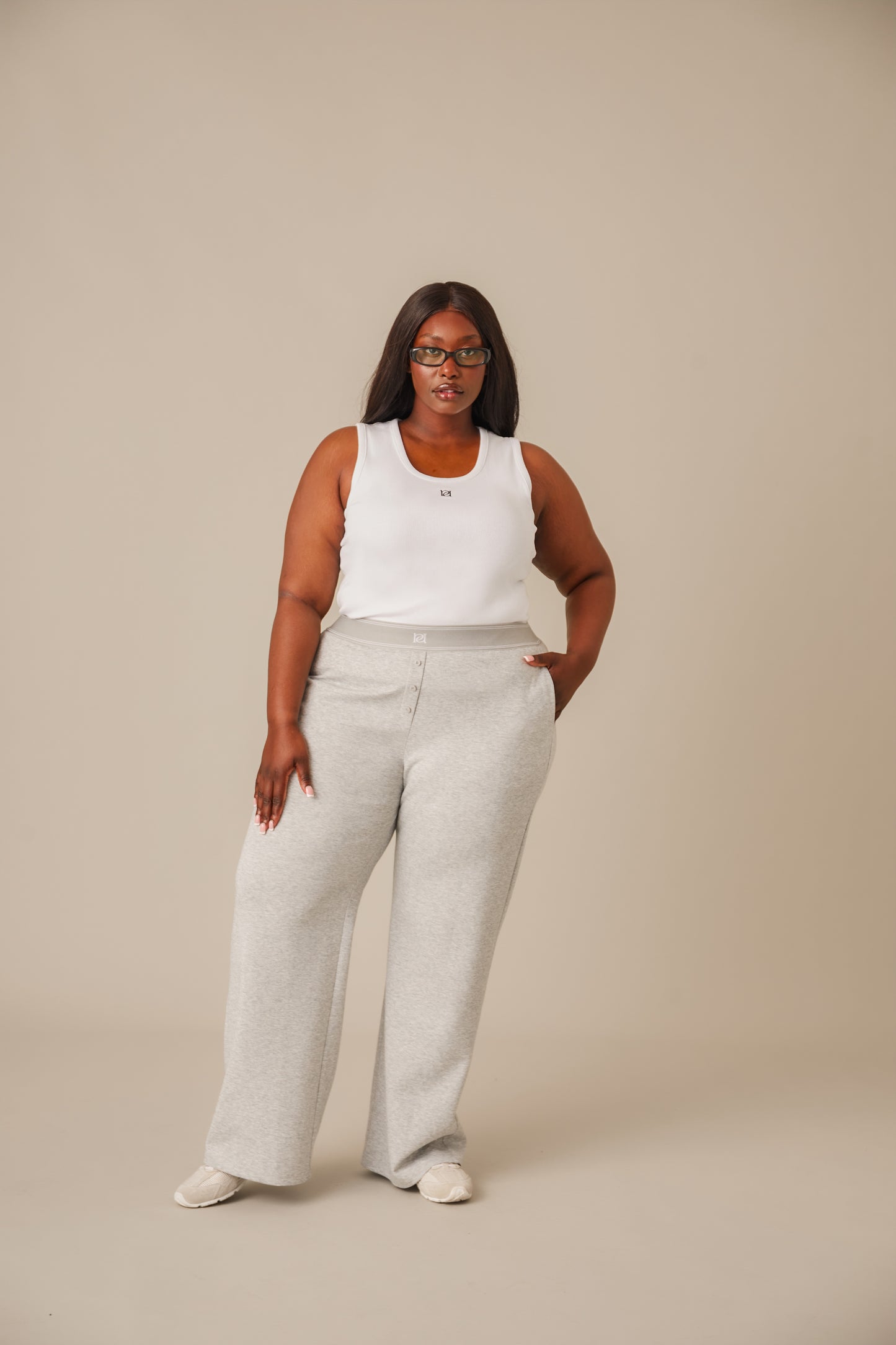The Soft Touch Everyday Trousers - Grey Marl
