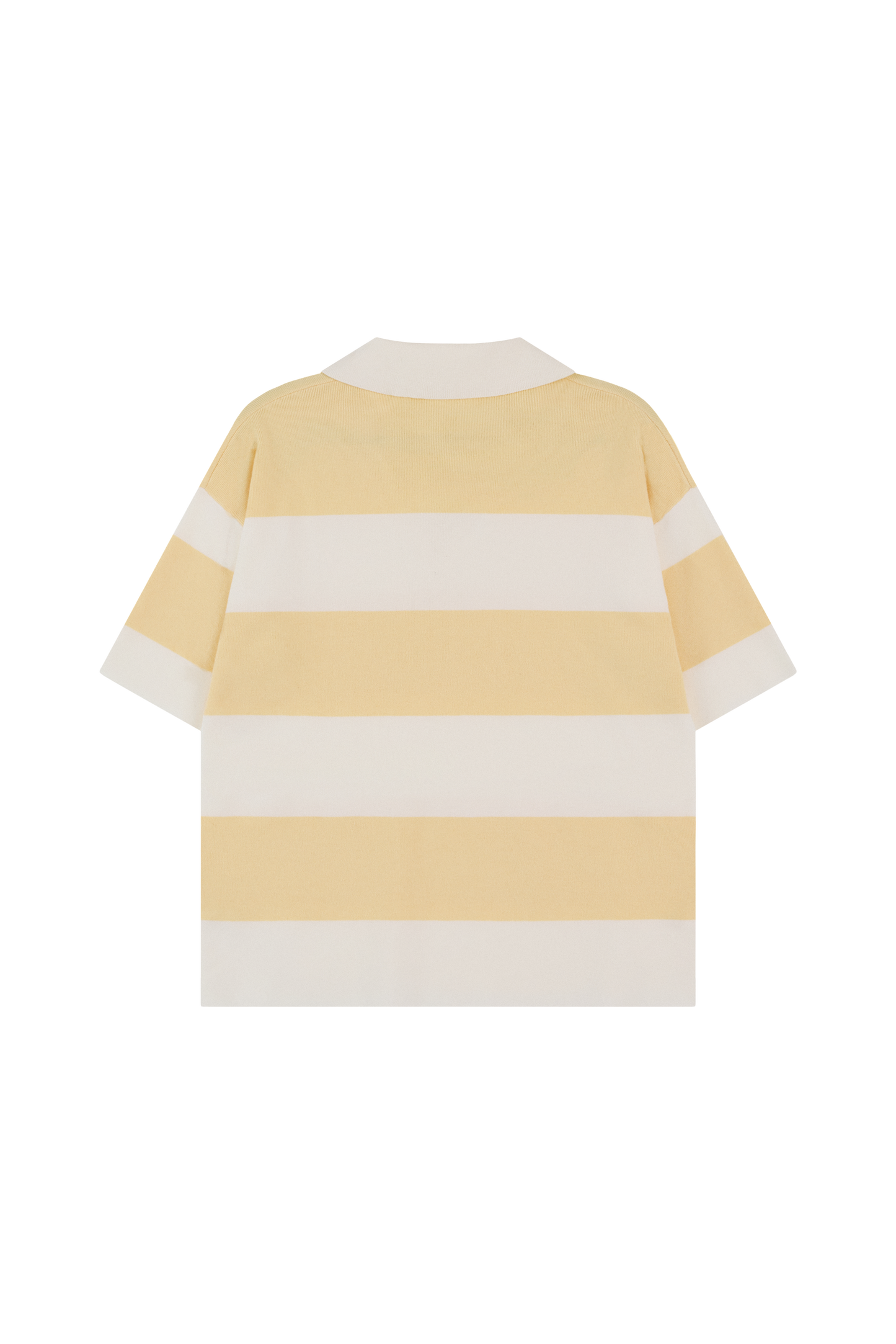 Stripe Knitted High Waisted Shorts - Lemon Sorbet