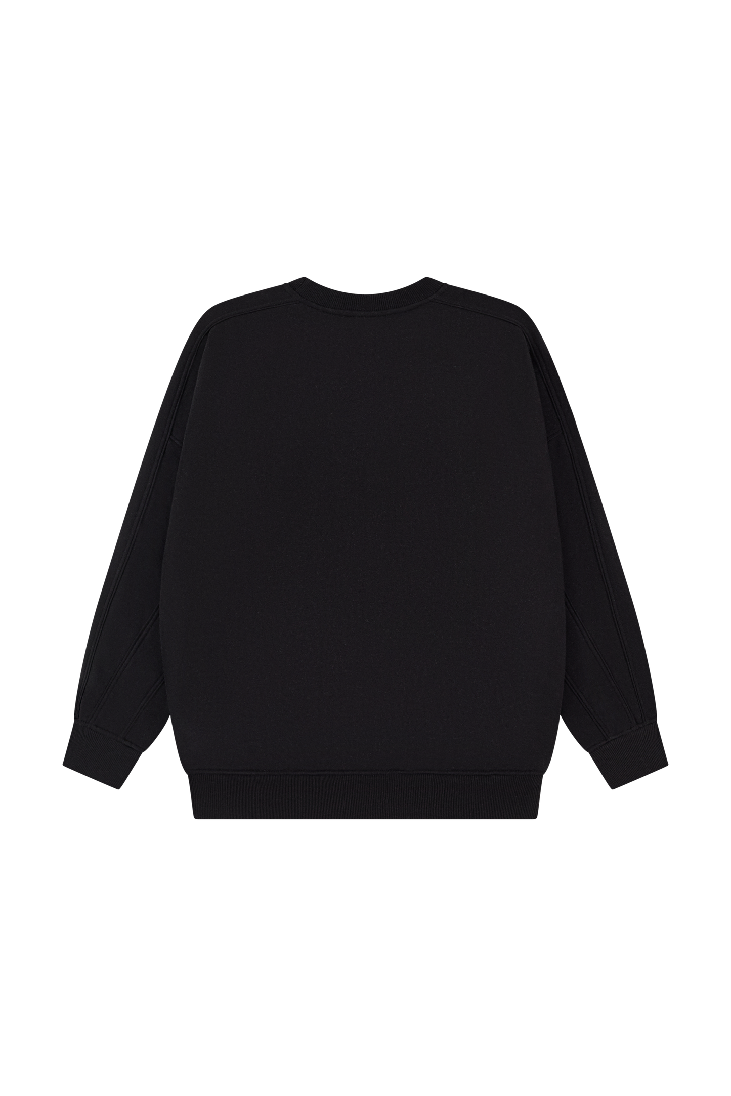 Oversized Branded Crew Neck Sweatshirt - Core Black