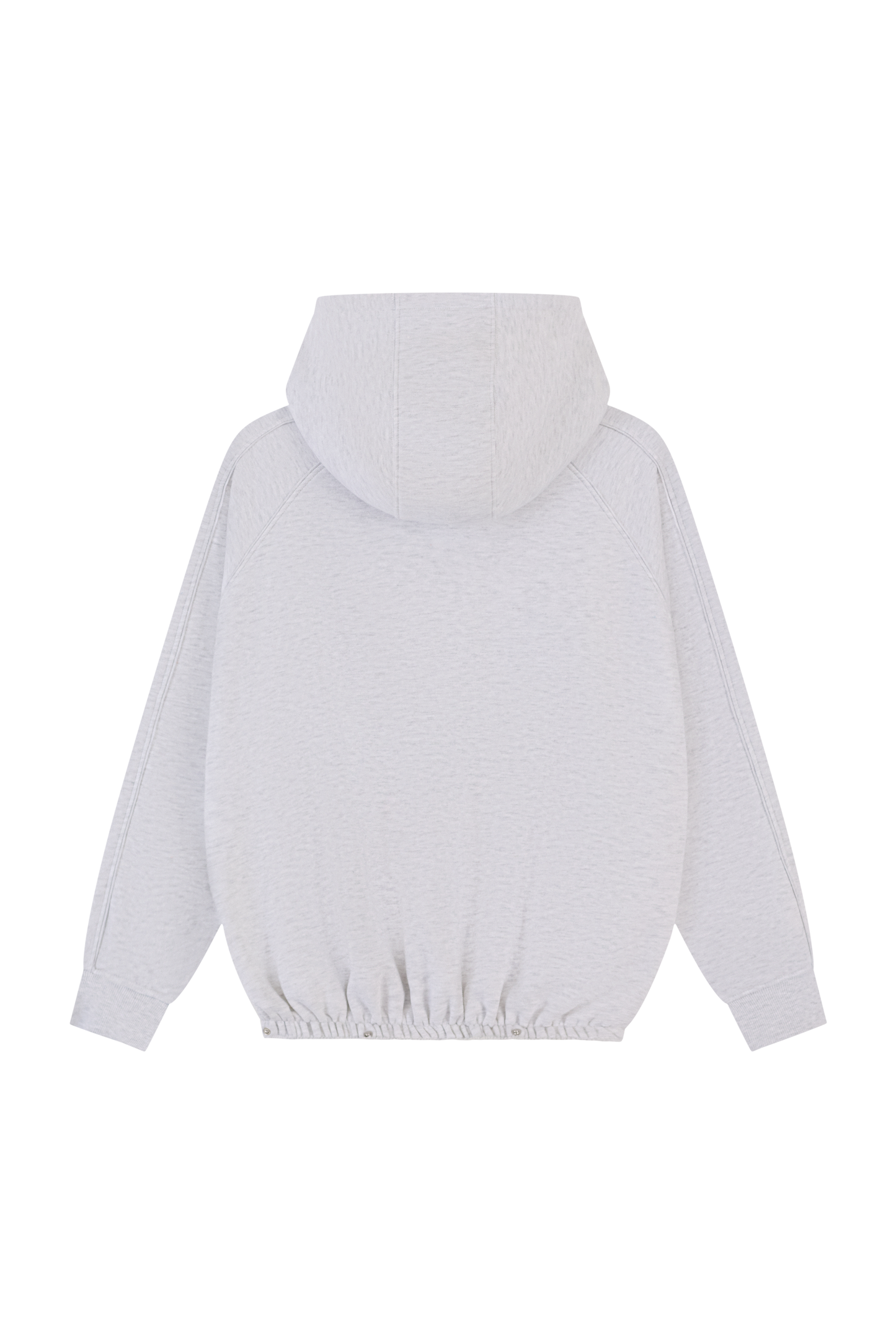 Quarter Zip Hoodie 2-1 Shorts Tracksuit - Grey Marl