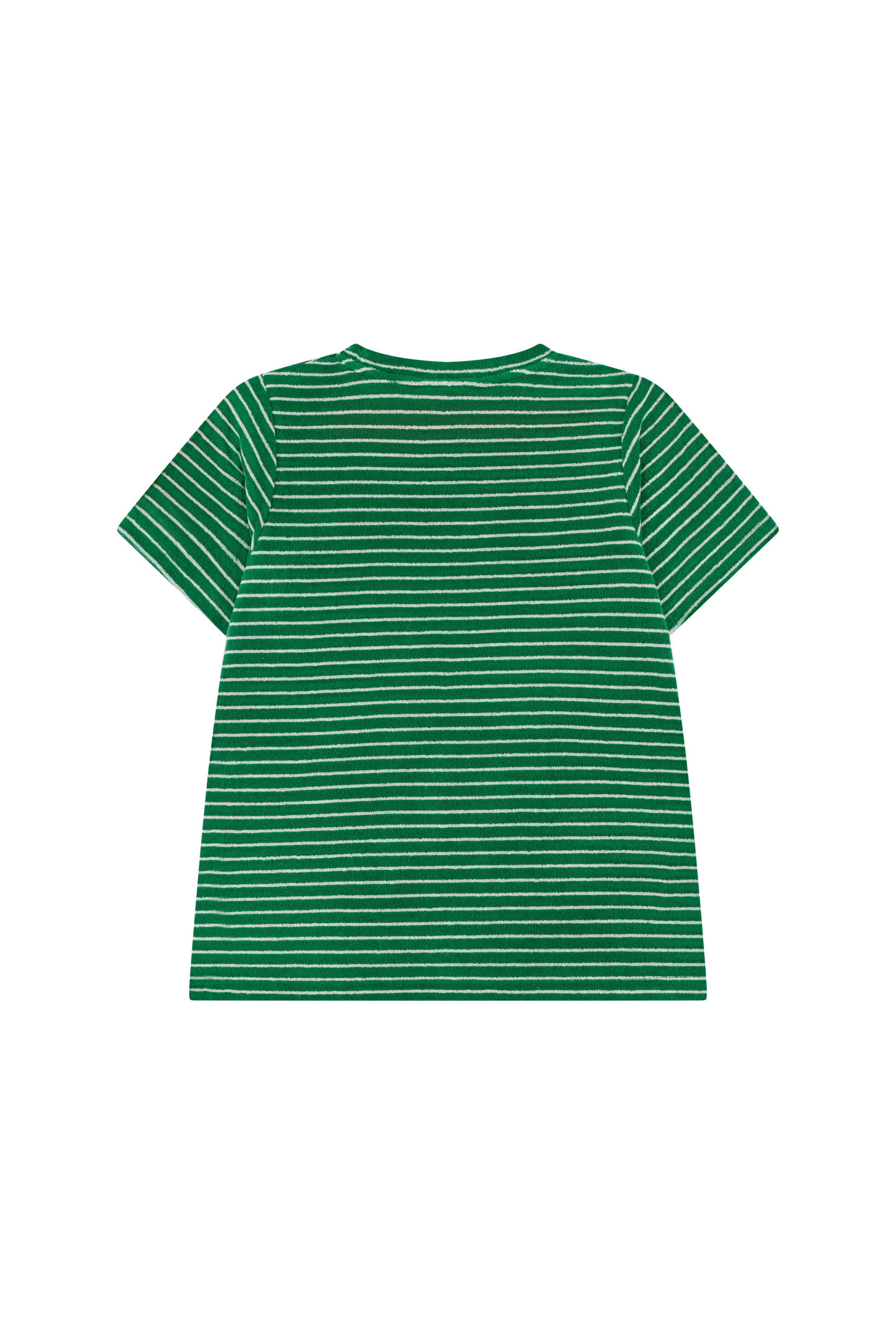Towelling Stripe Short Sleeve T Shirt - Jelly Bean Green