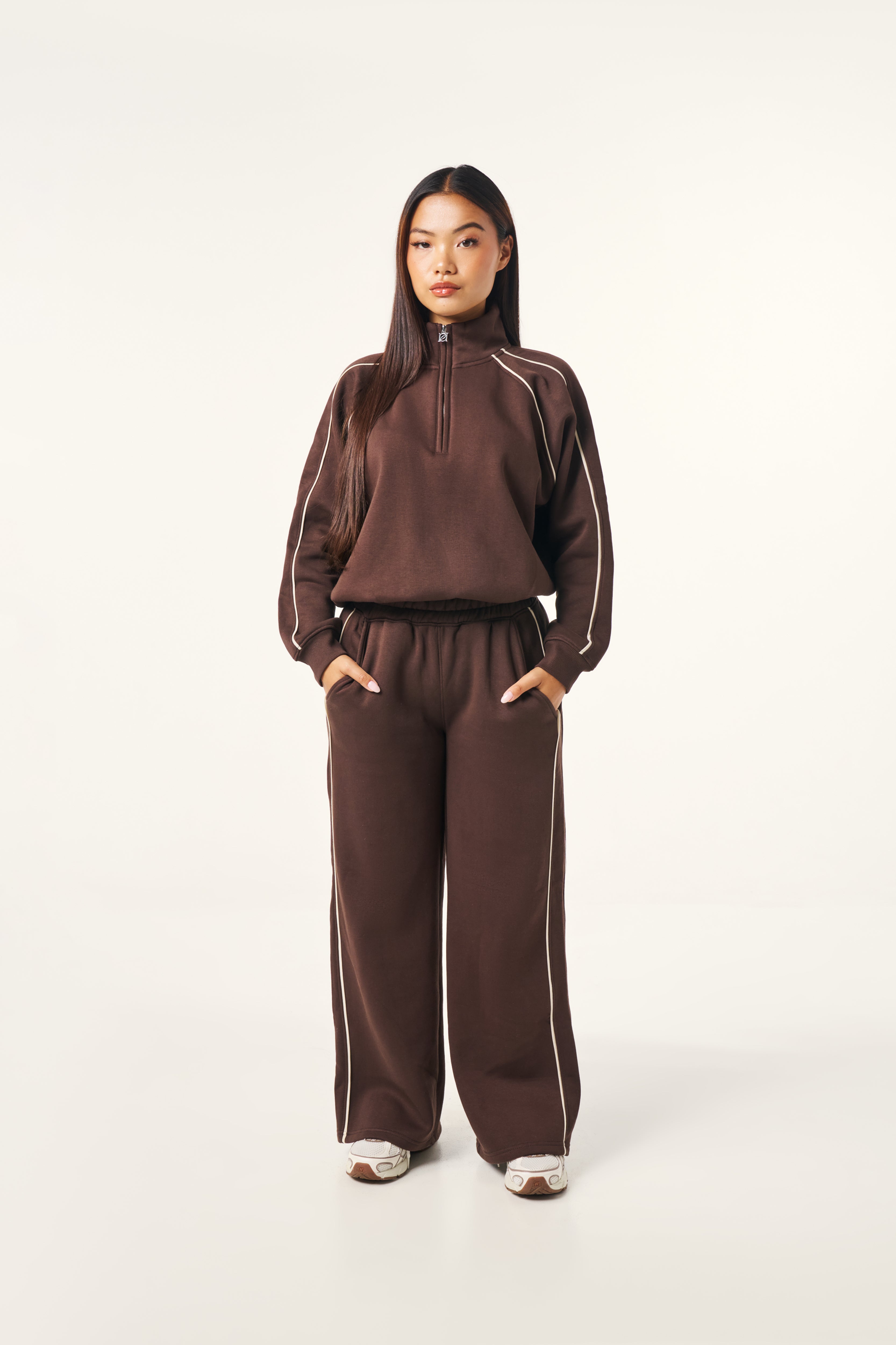 R-RONDON スエット Quarter Zip 2 in 1 Tracksuit - Espresso – reasn