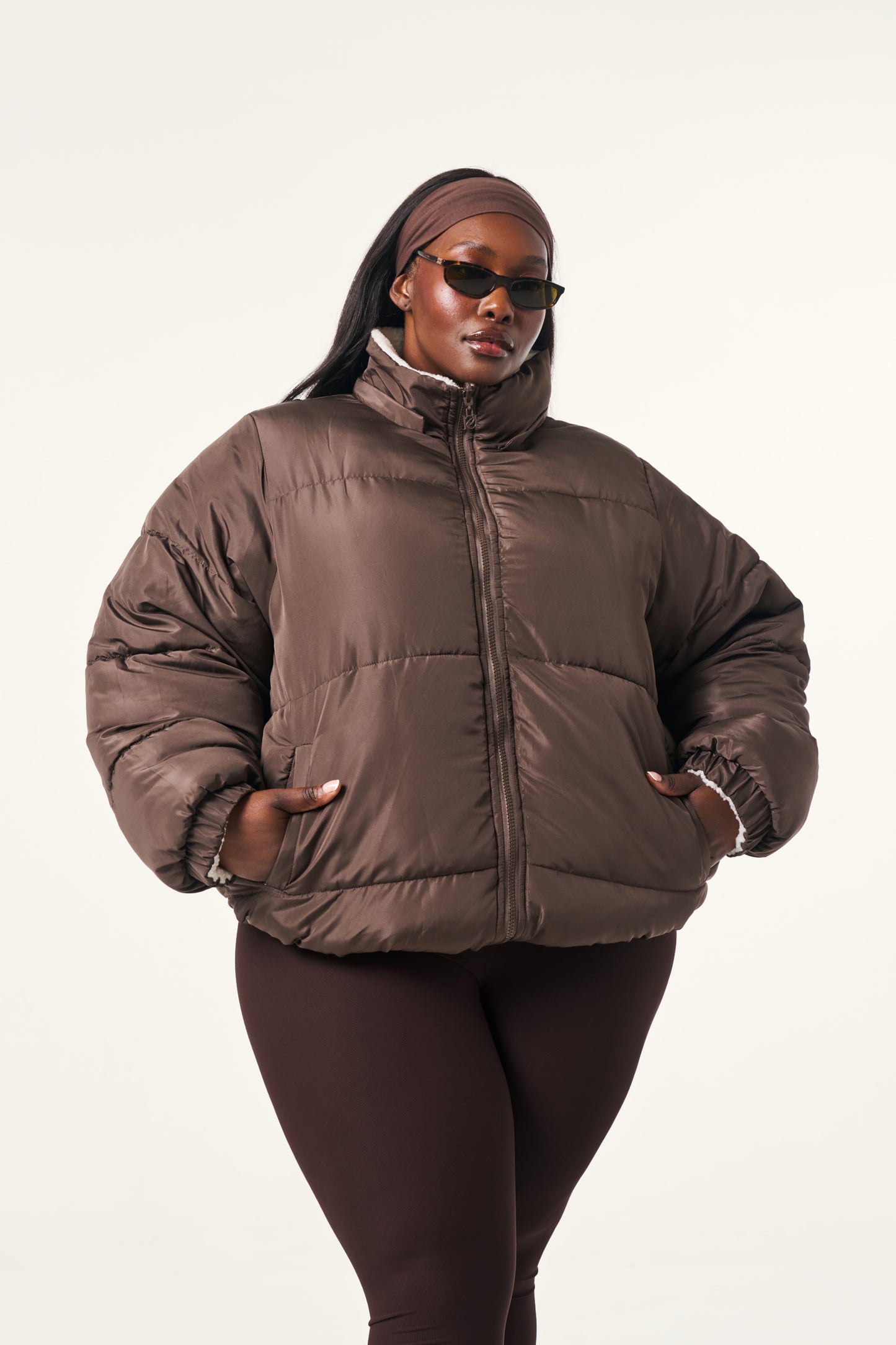 Multiway Reversible Puffer Coat - Espresso