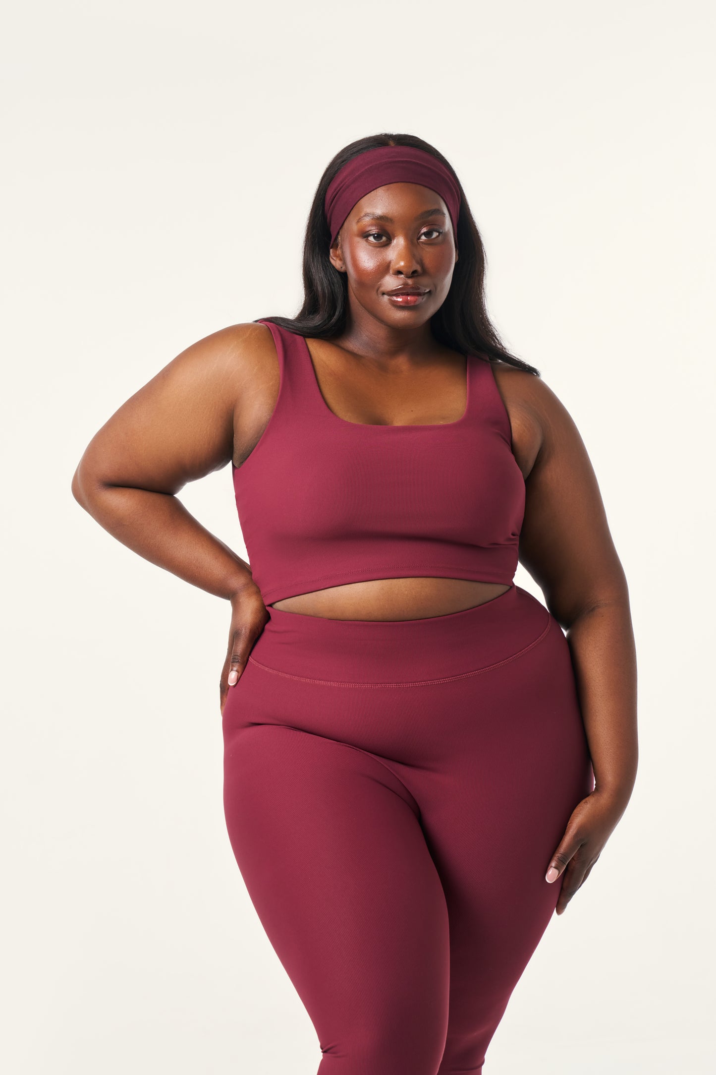 The Sculpt Built In Sports Bra - Dark Cherry